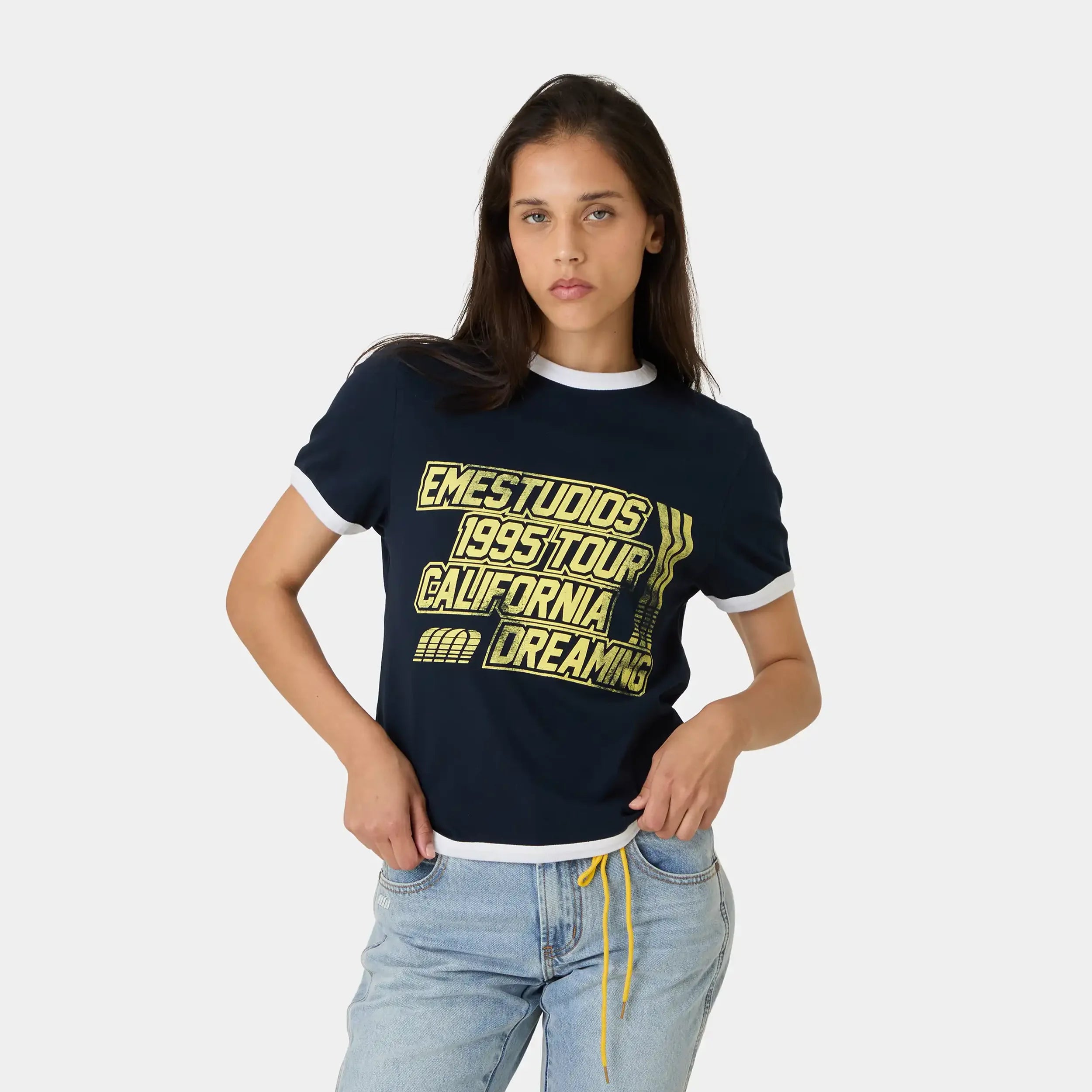California Navy Oversized Tee T-shirts Eme Studios