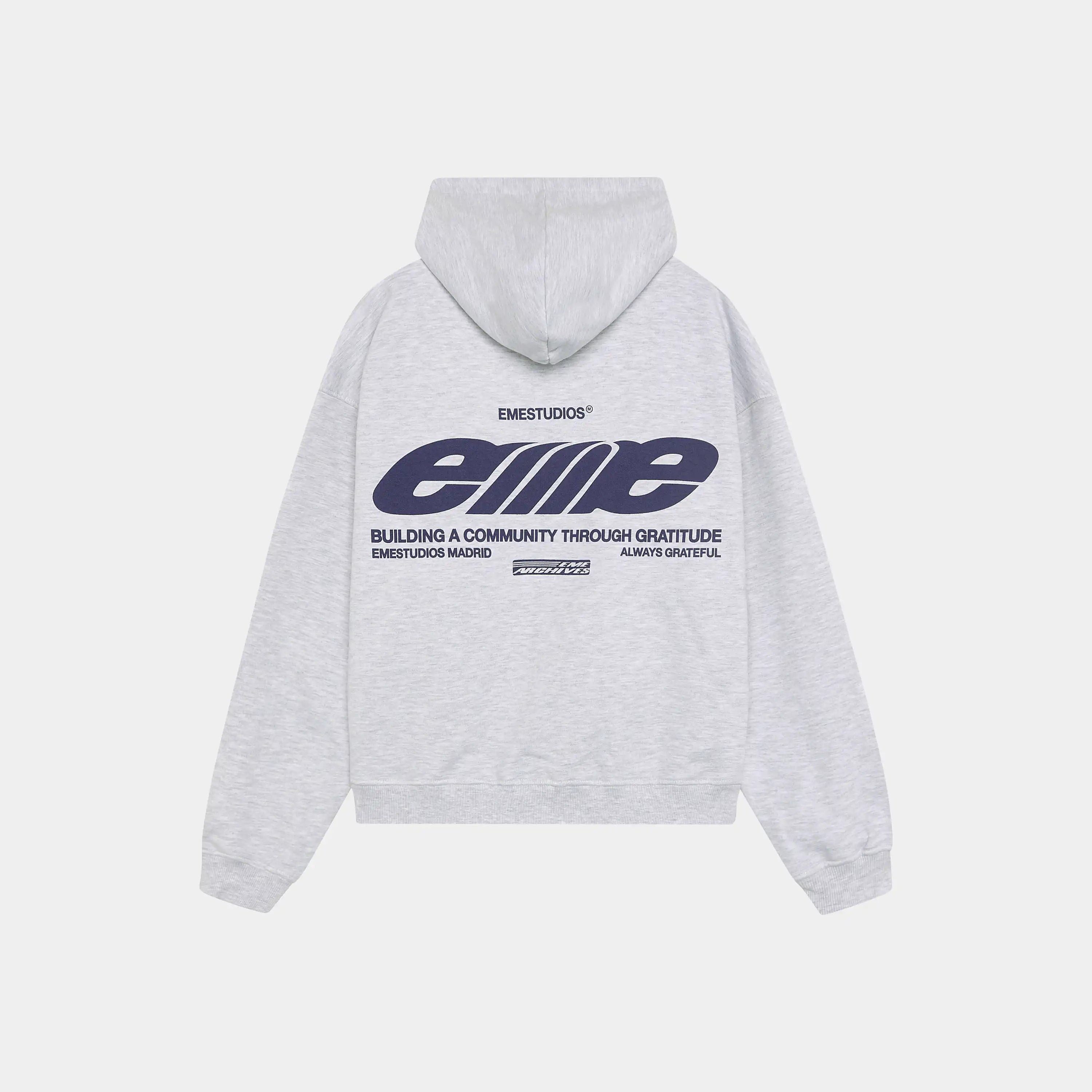 DNA Heather Grey Oversized Hoodie Hoodies Eme Studios