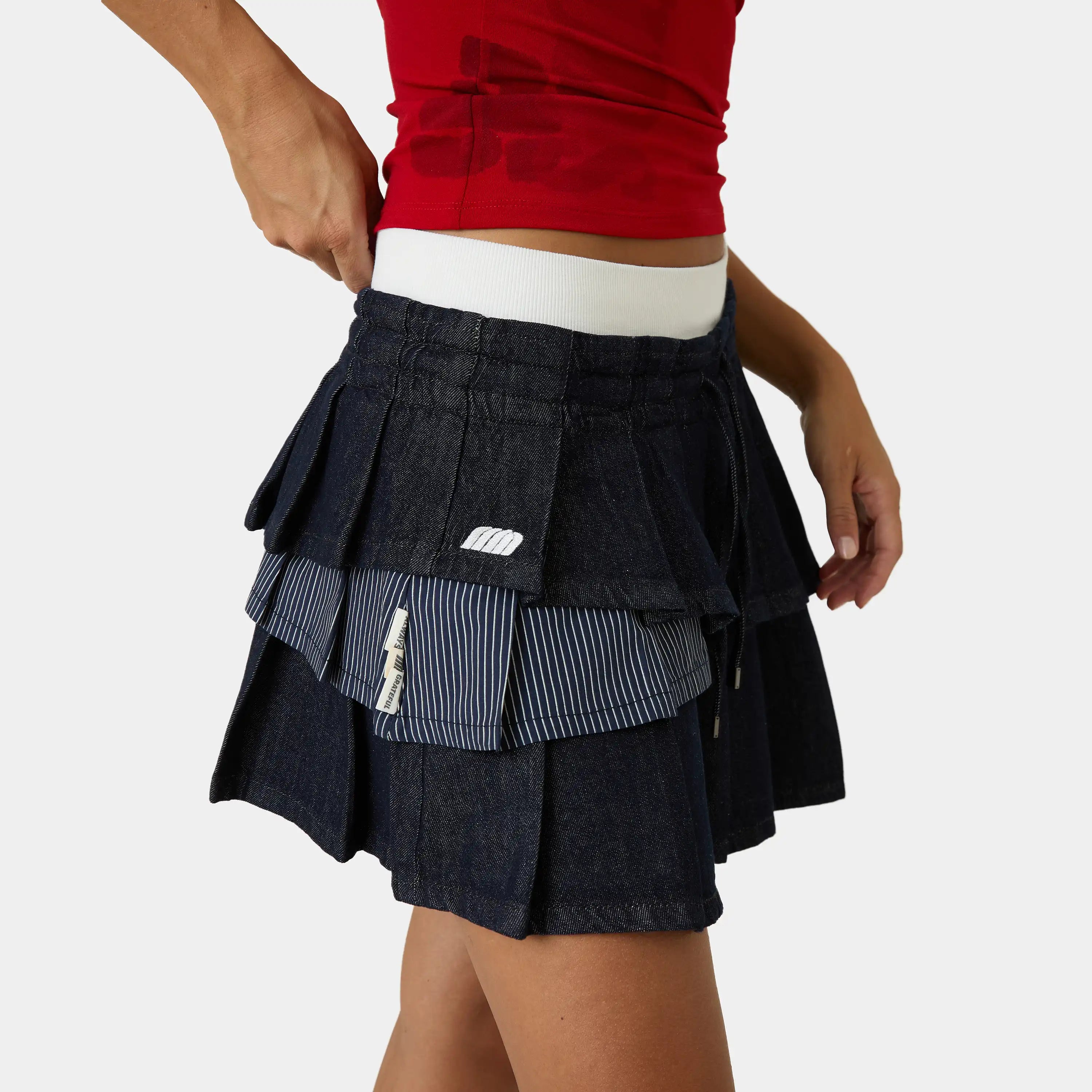 Forest Raw Denim Skirt Woman Pants Eme Studios