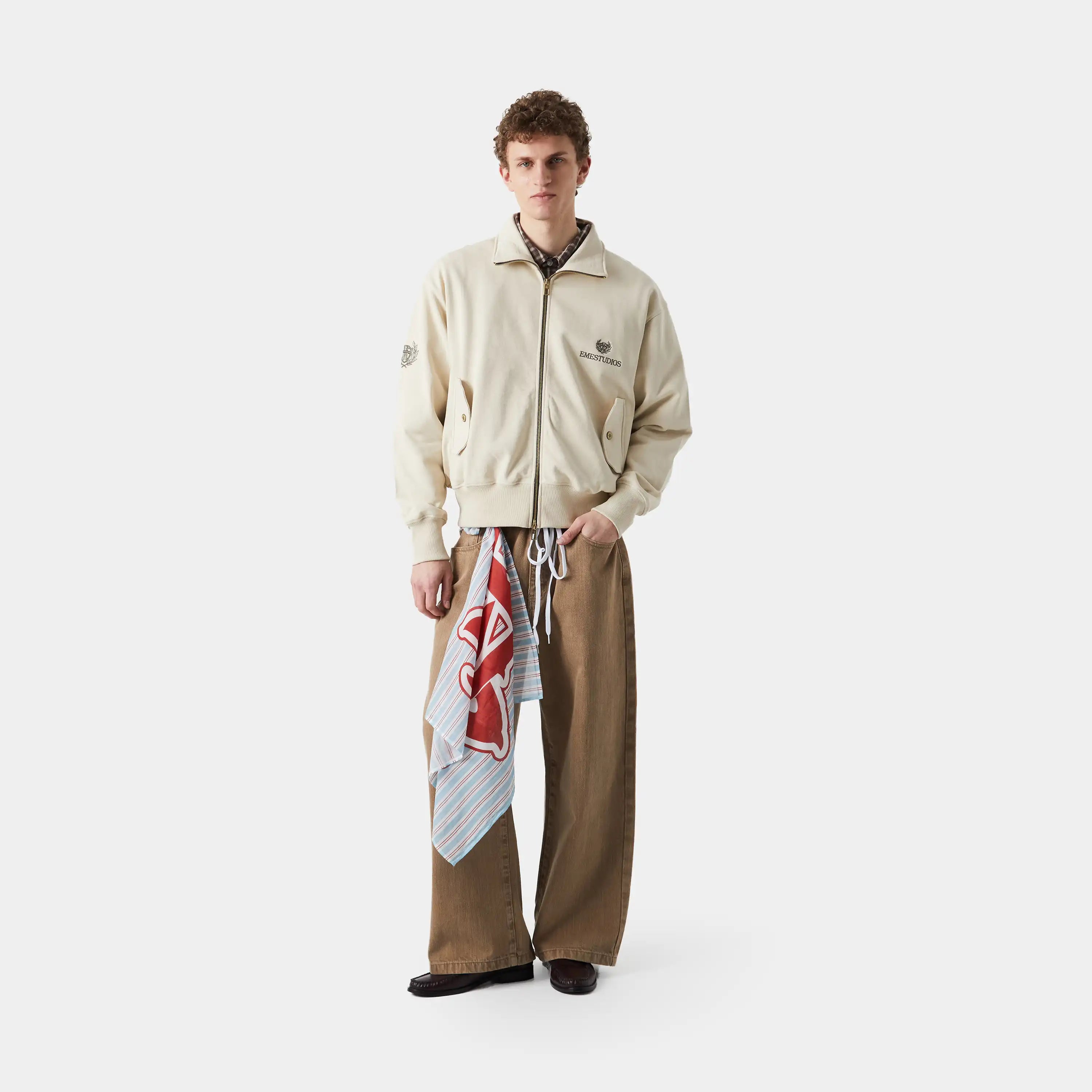 Serv Sand Full Zip Crewneck eme