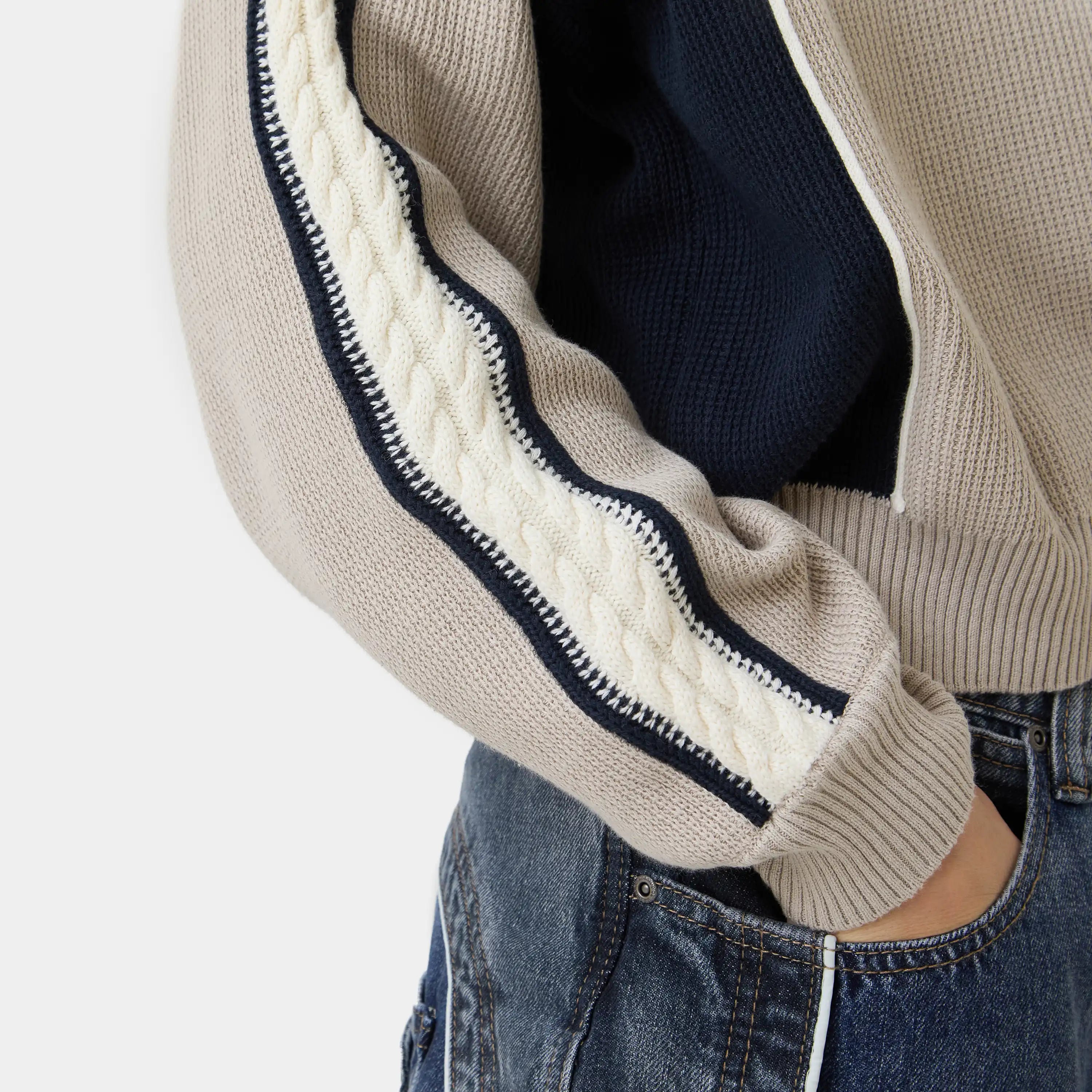 Chully Off Sand Knit Polo Knitwear Eme Studios