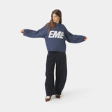 Flux Navy Knit Sweater Knitwear Eme Studios