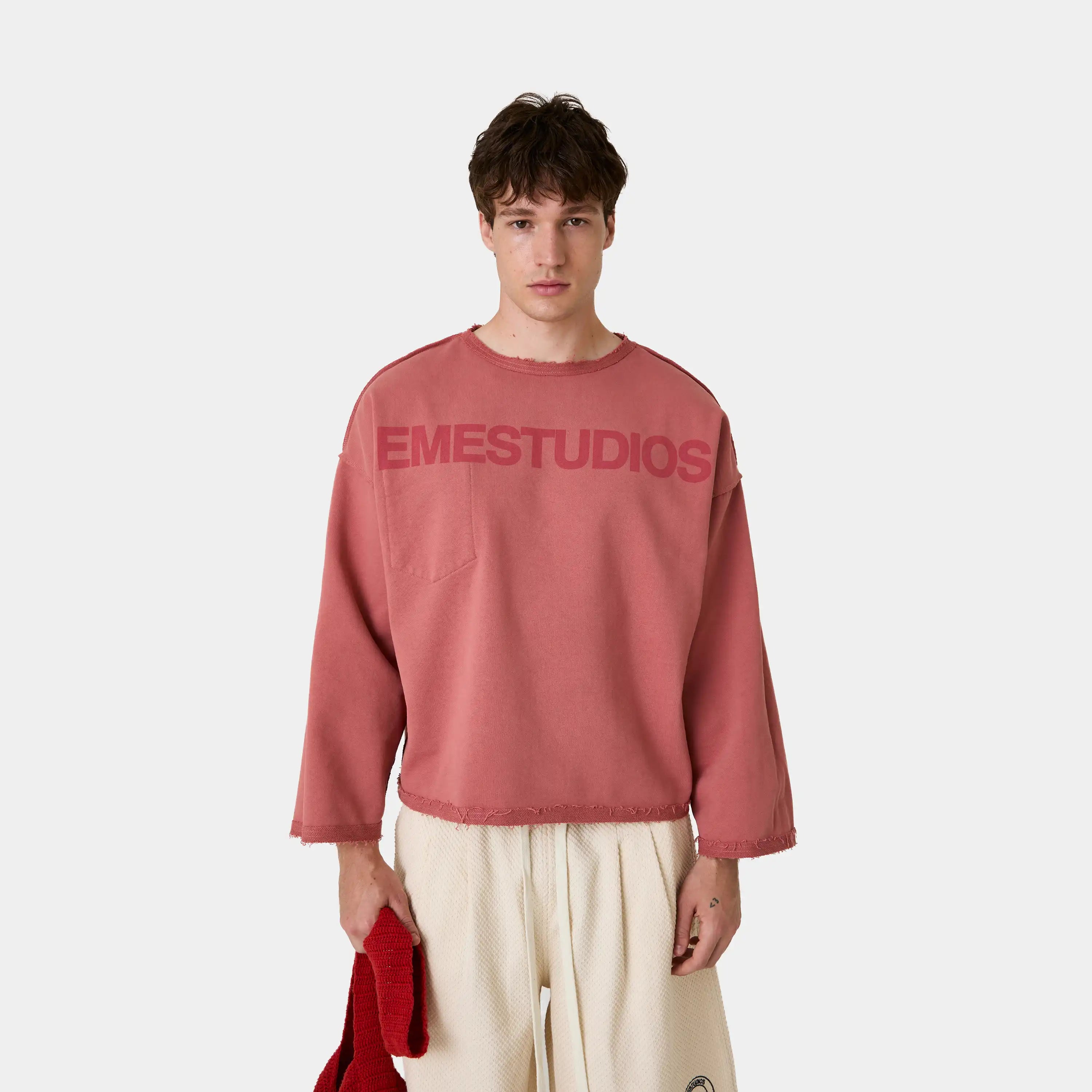 Pocket Clay Reverse Crewneck Sweatshirts Eme Studios