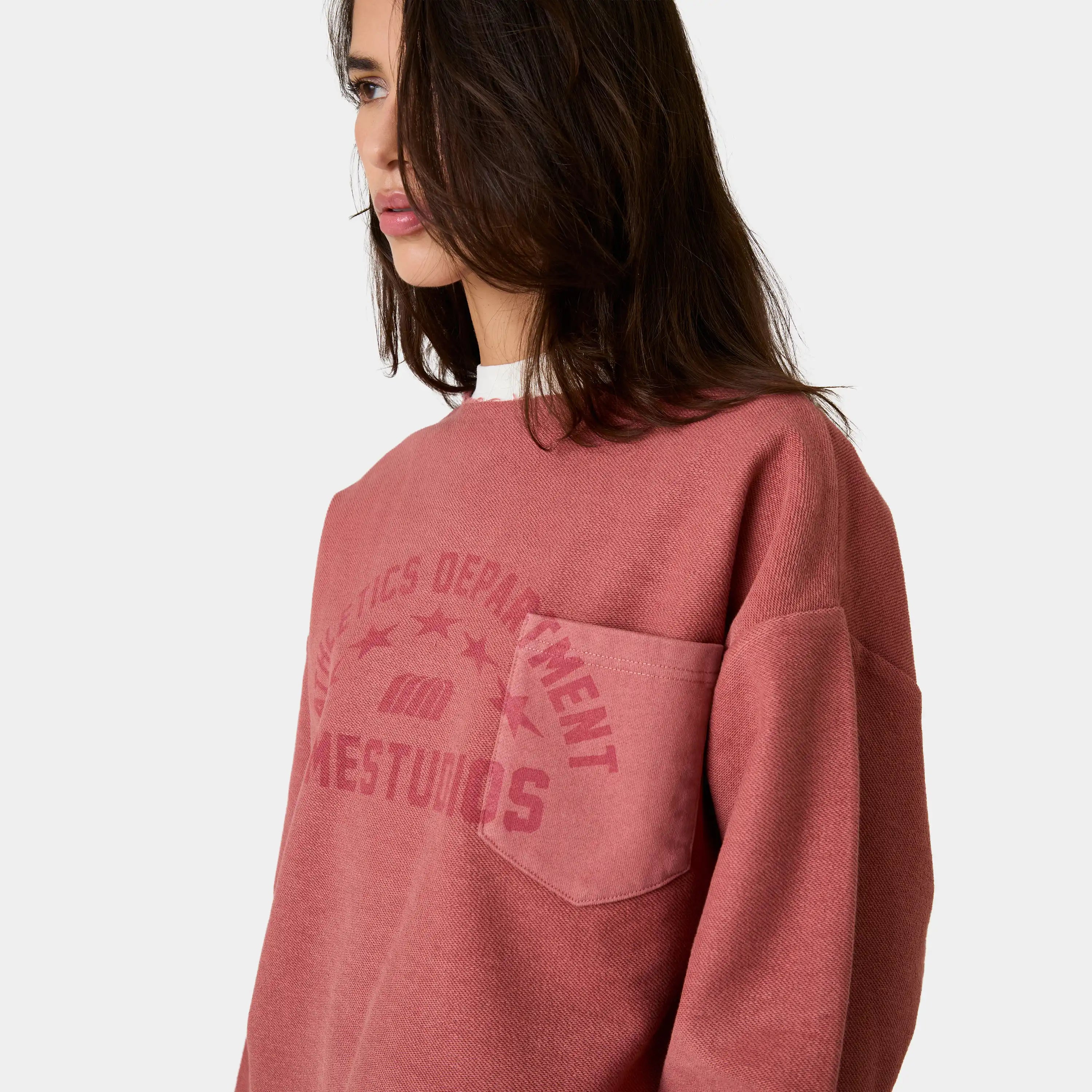 Pocket Clay Reverse Crewneck Sweatshirts Eme Studios