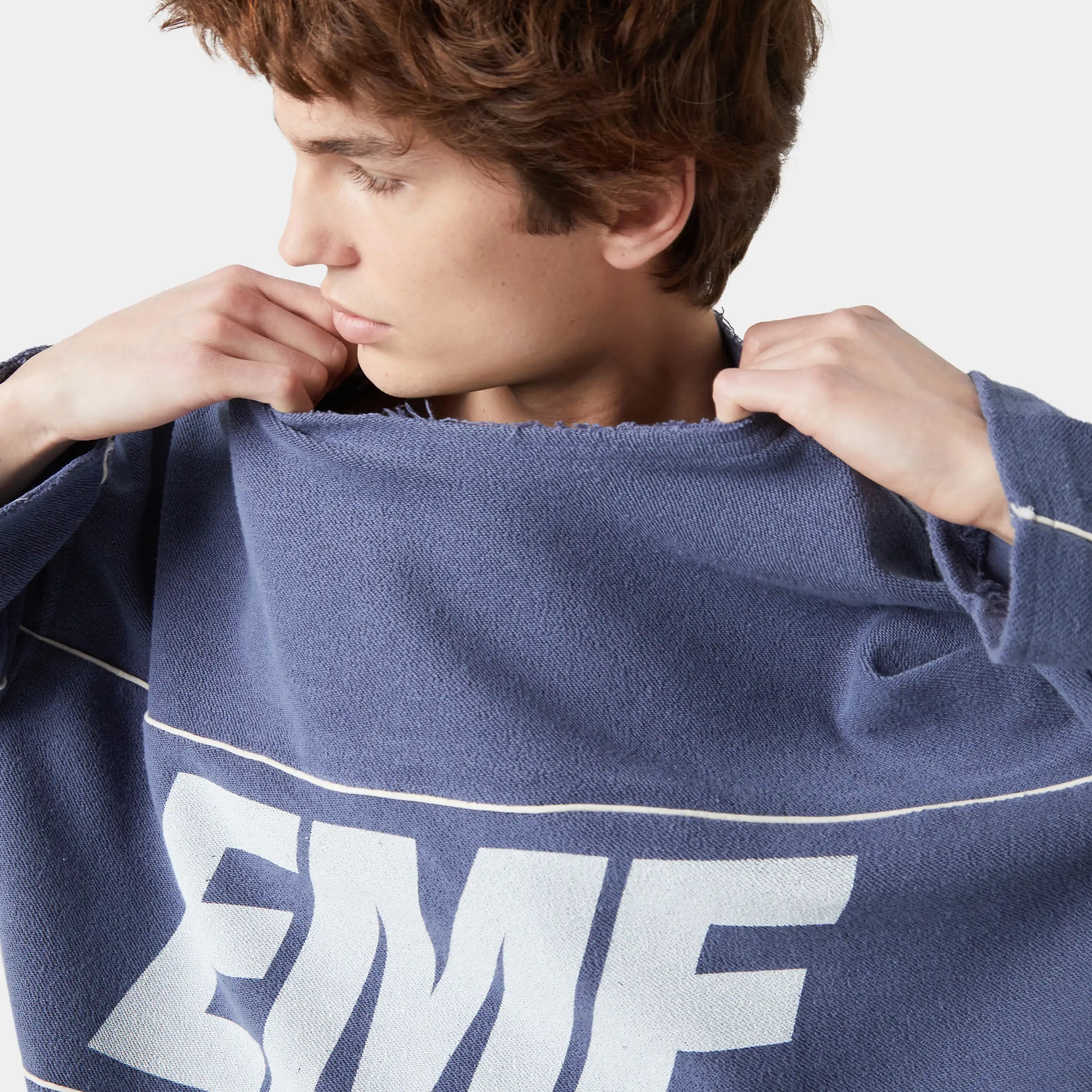 Thrill Crown Blue Reverse Crewneck Sweatshirts Eme Studios