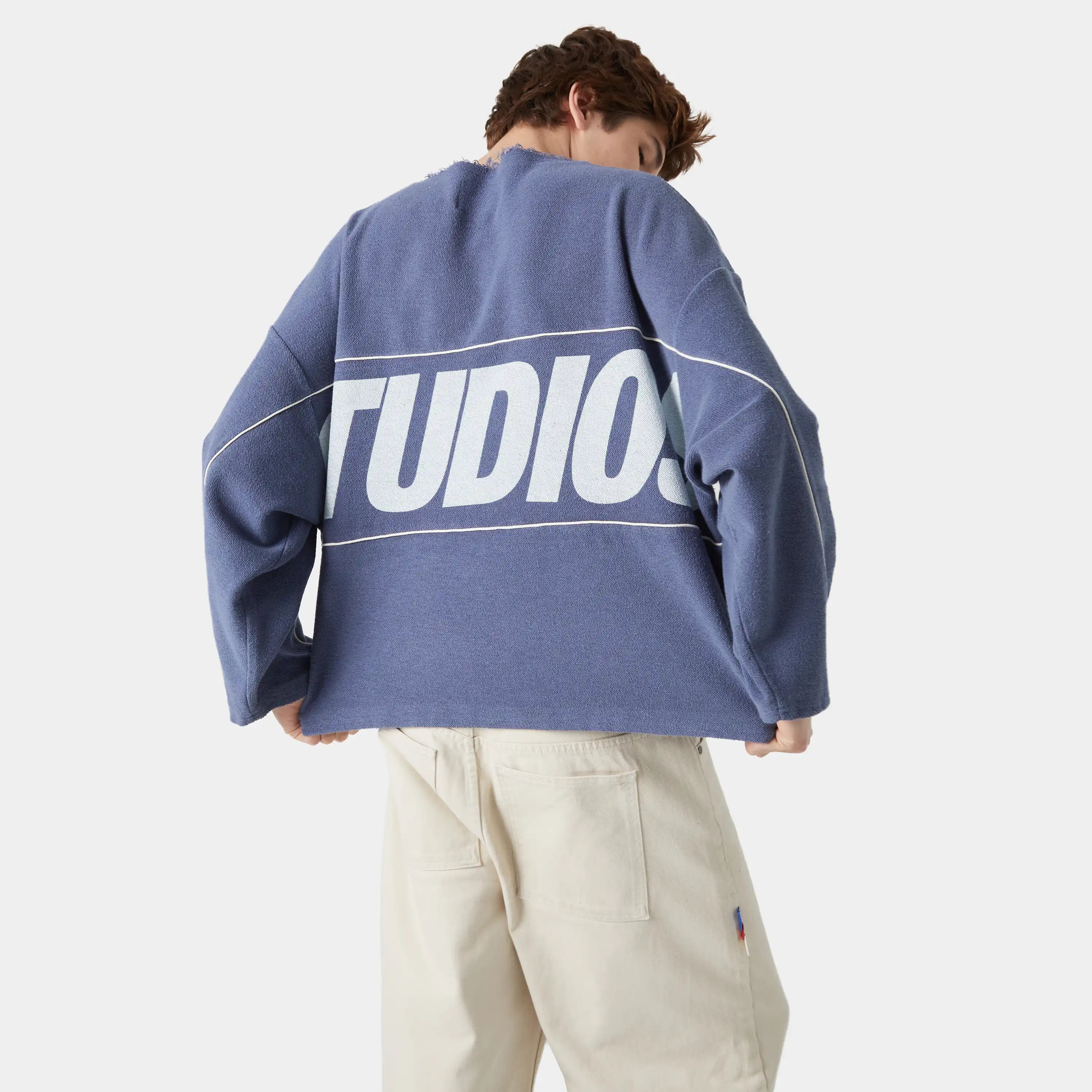Thrill Crown Blue Reverse Crewneck Sweatshirts Eme Studios