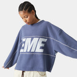 Thrill Crown Blue Reverse Crewneck Sweatshirts Eme Studios