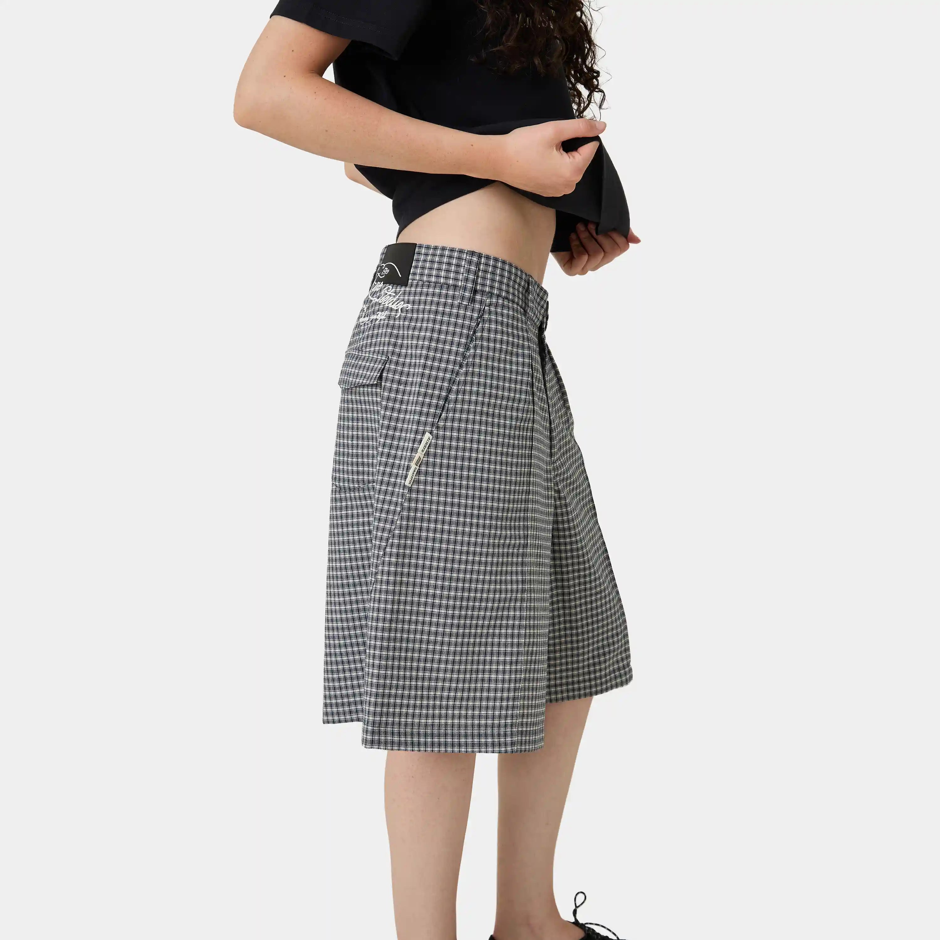 Russel Navy Squared Formal Shorts Shorts Eme Studios