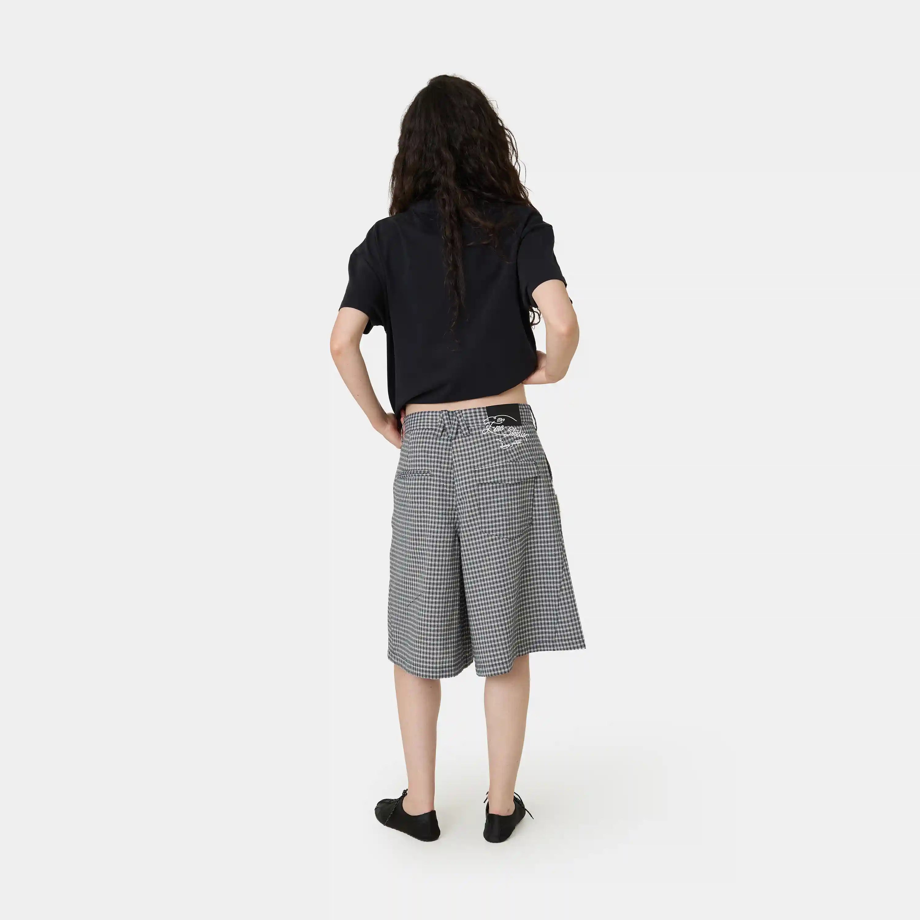 Russel Navy Squared Formal Shorts Shorts Eme Studios