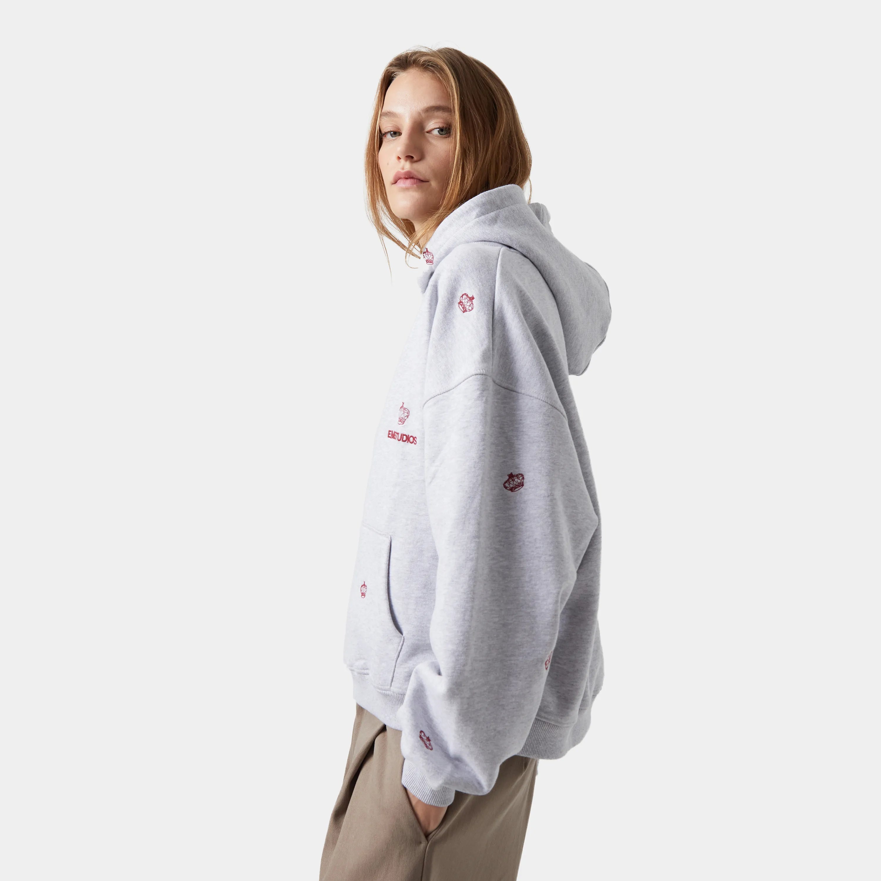 Crown Scarlet Oversized Hoodie Hoodies eme