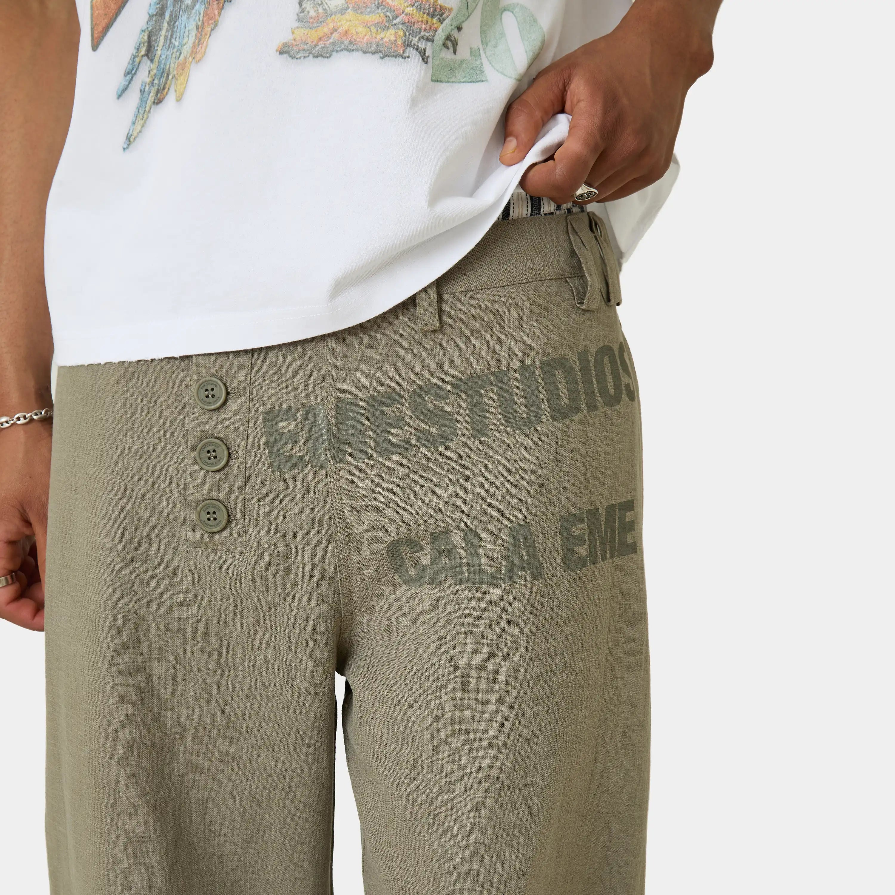 Mat Forest Balloon Linen Pants Pants Eme Studios