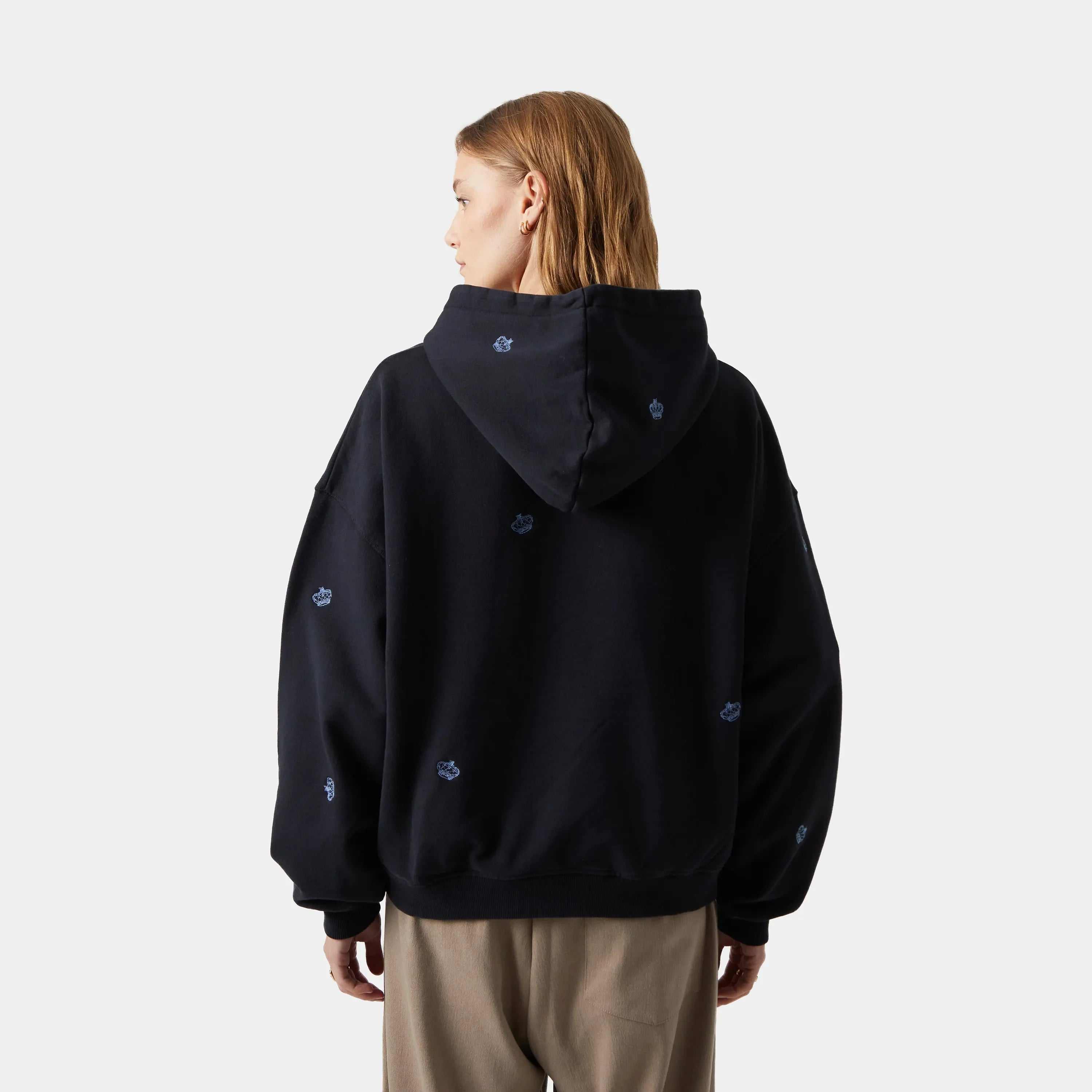 Crown Navy Oversized Hoodie Hoodies eme