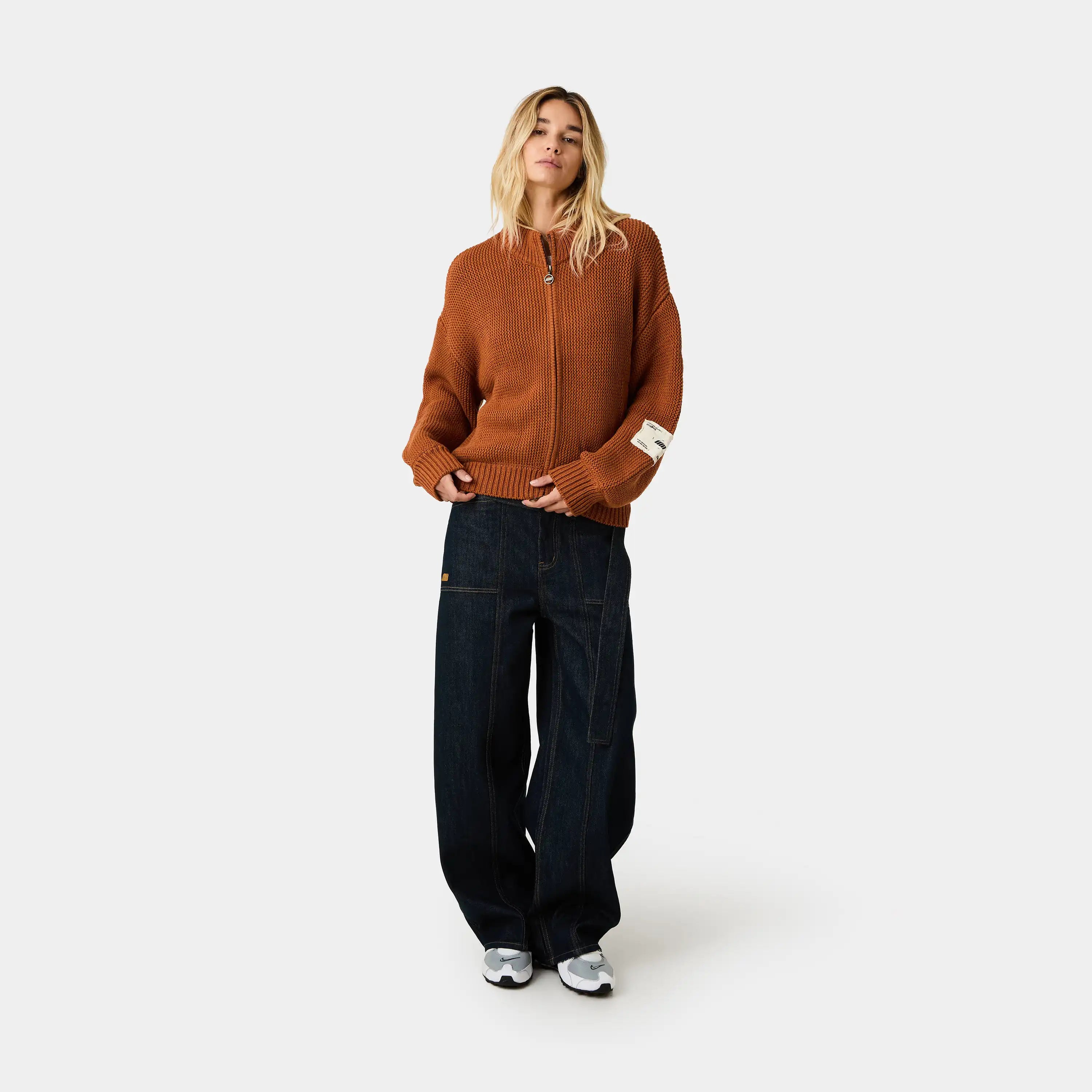 Blush Terracotta Zipper Knit