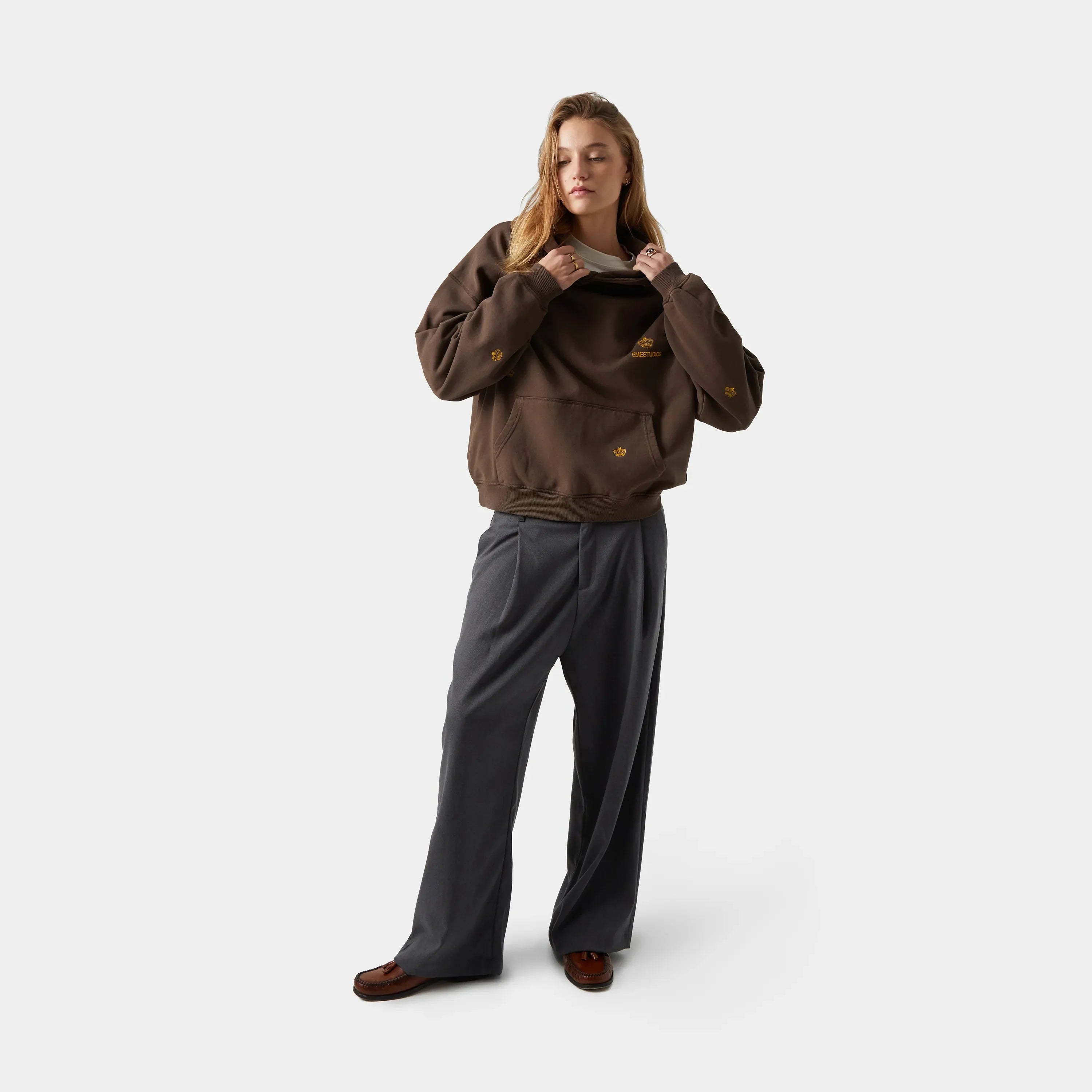 Crown Falcon Oversized Hoodie Hoodies eme