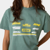 WCC Wreath Green Oversized Tee T-shirts Eme Studios