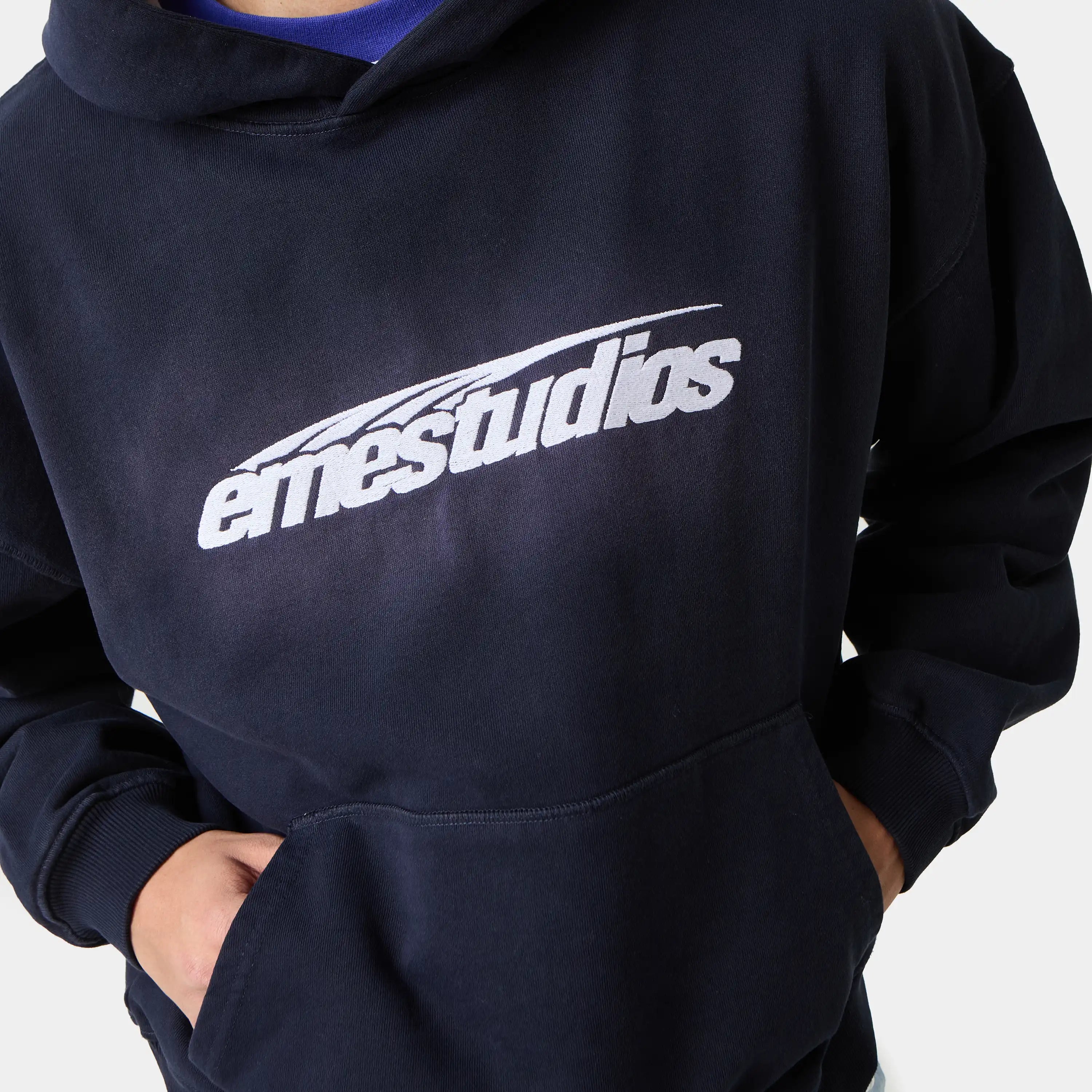 Inteal Navy Oversized Hoodie Hoodies Eme Studios