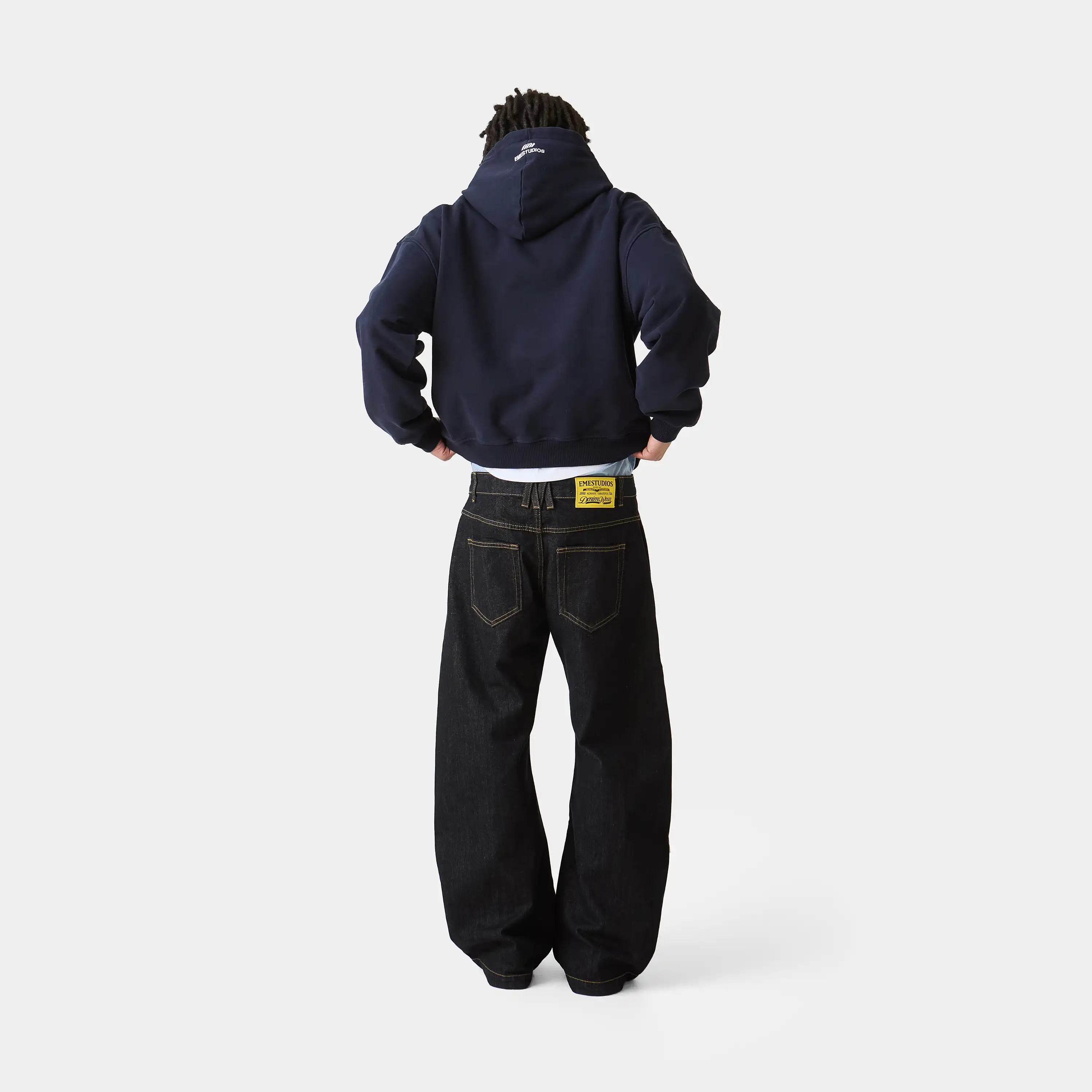 Inteal Navy Oversized Hoodie Hoodies Eme Studios