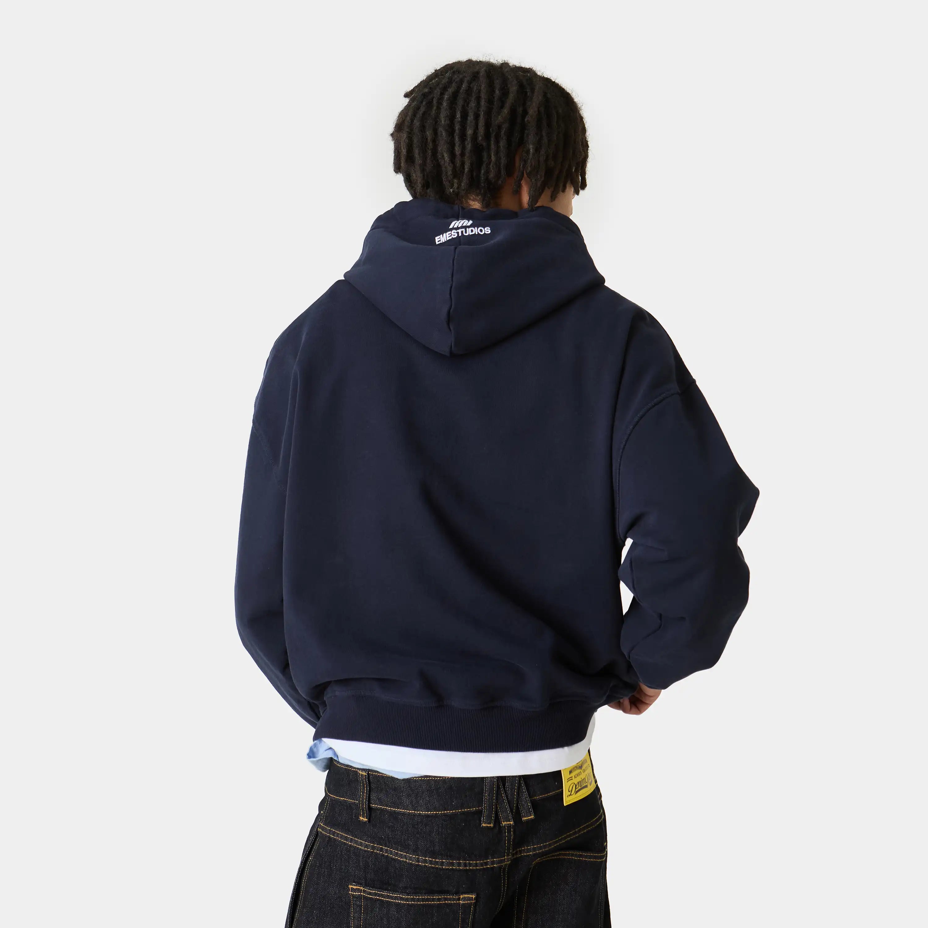 Inteal Navy Oversized Hoodie Hoodies Eme Studios