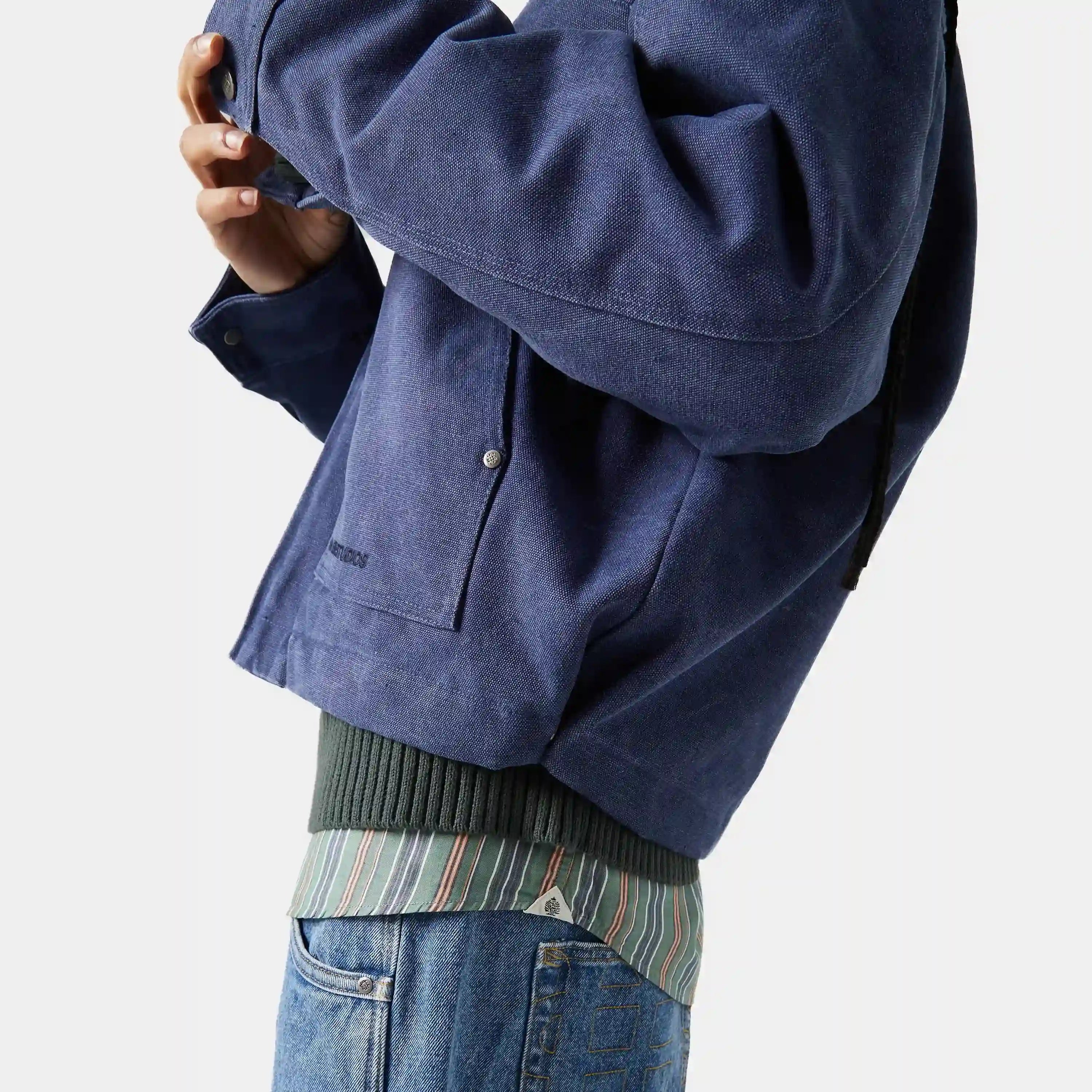 Wake Straight Navy Coat Outerwear eme