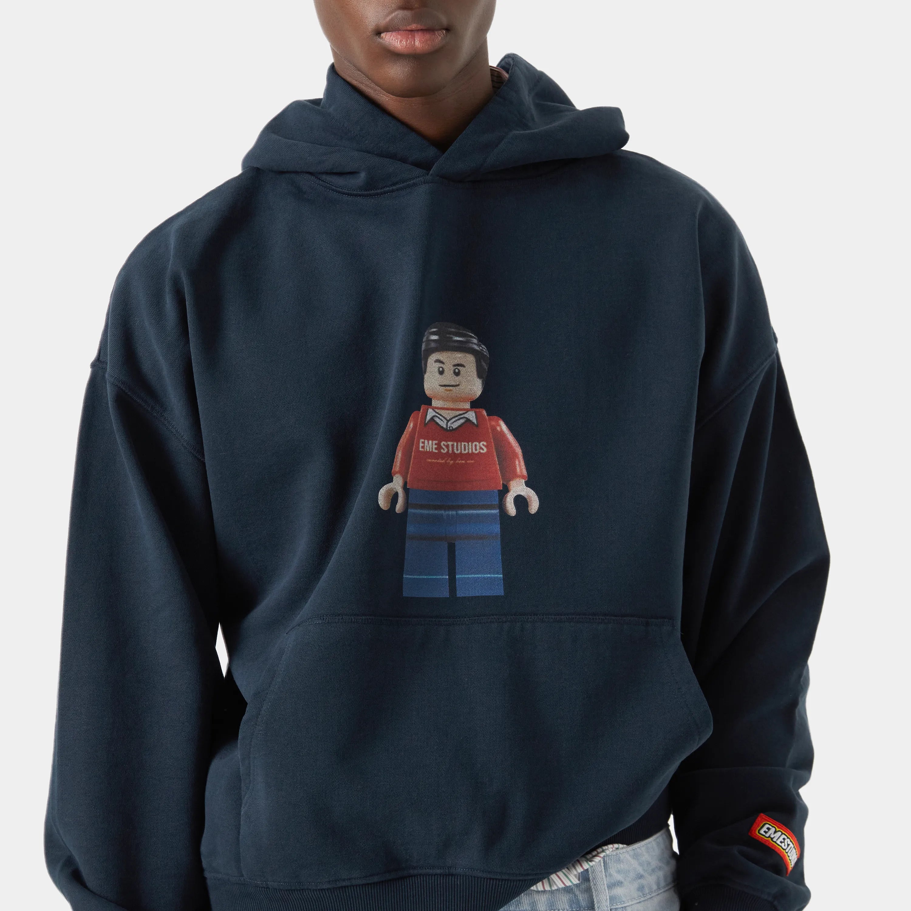 Brick Navy Oversized Hoodie Hoodies eme