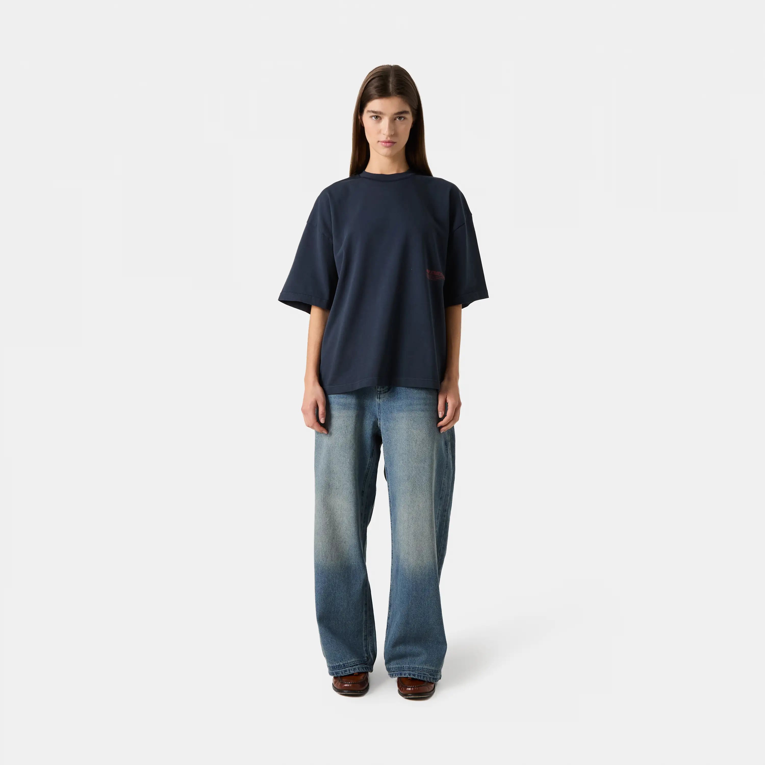 Roots Navy Oversized Tee T-shirts eme