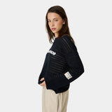 Kavai Navy Open Knit Knitwear Eme Studios