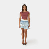 Forest Light Denim Skirt Woman Pants Eme Studios
