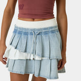 Forest Light Denim Skirt Woman Pants Eme Studios