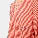 Cedar Peach Striped Long Sleeve T-shirts Eme Studios