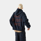 Whiz Navy Oversized Hoodie Hoodies eme