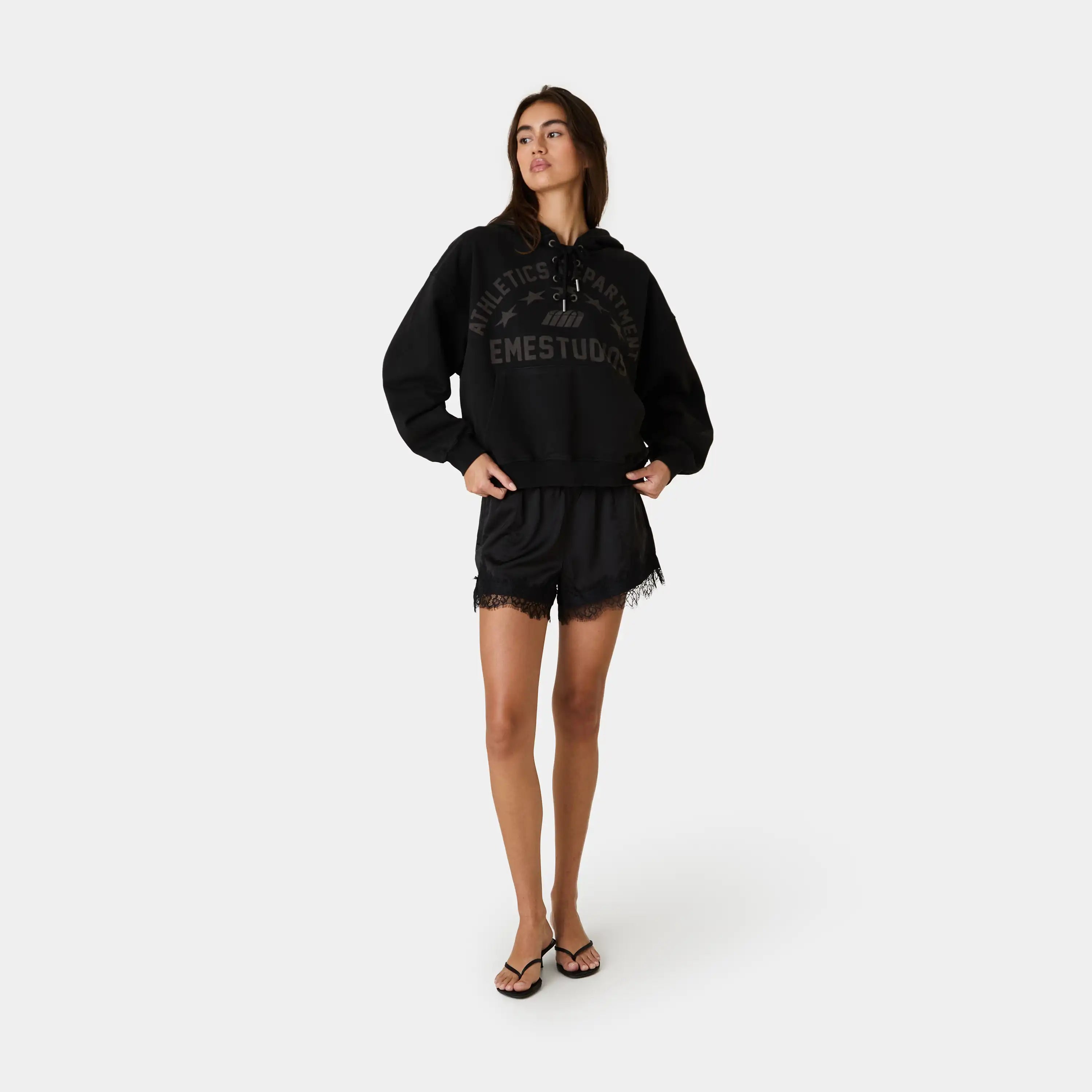 Cord Black Oversized Hoodie Hoodies Eme Studios