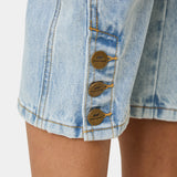 Vint Blue Denim Capri Pants Woman Pants Eme Studios