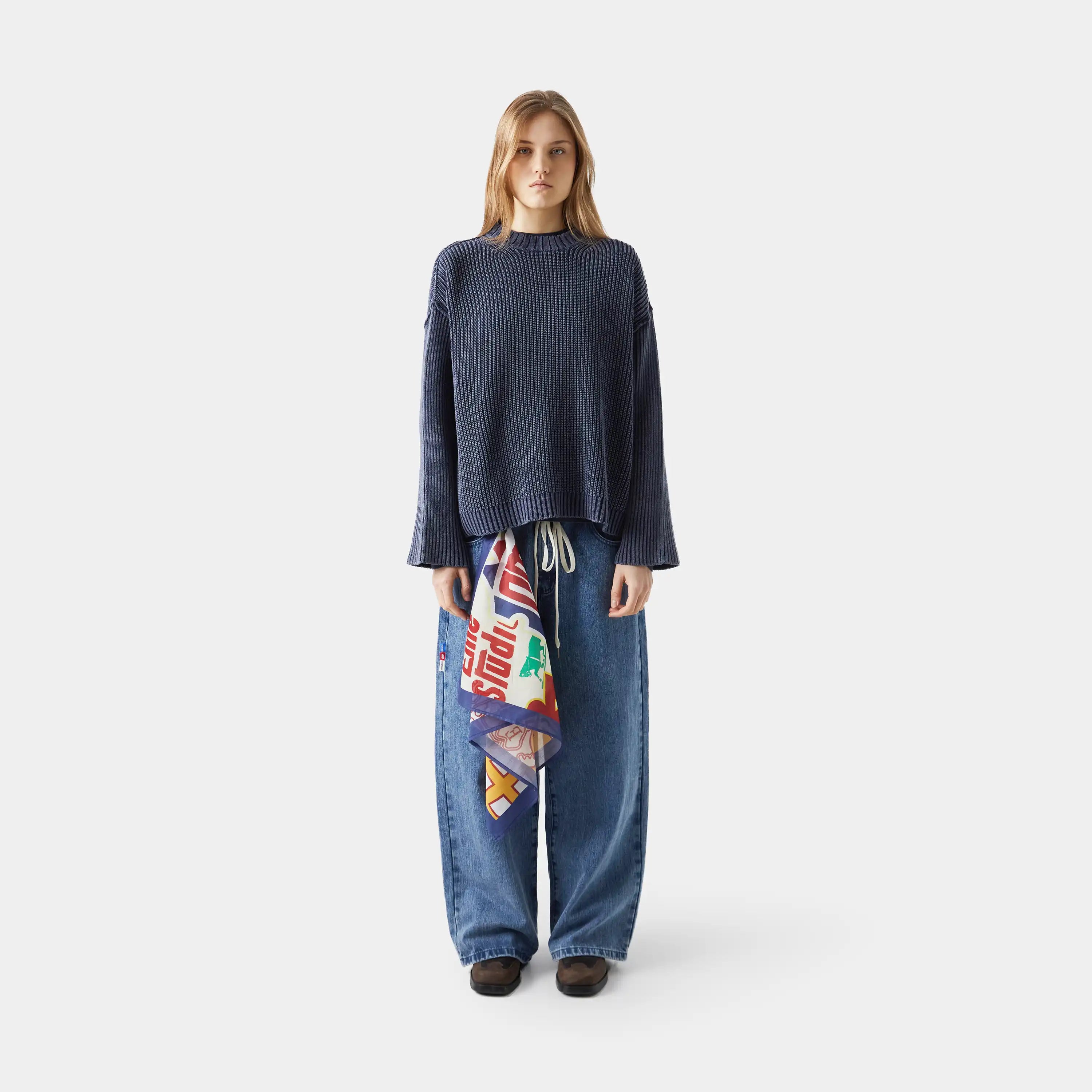 Collective Slate Blue Knit Sweater Knitwear eme