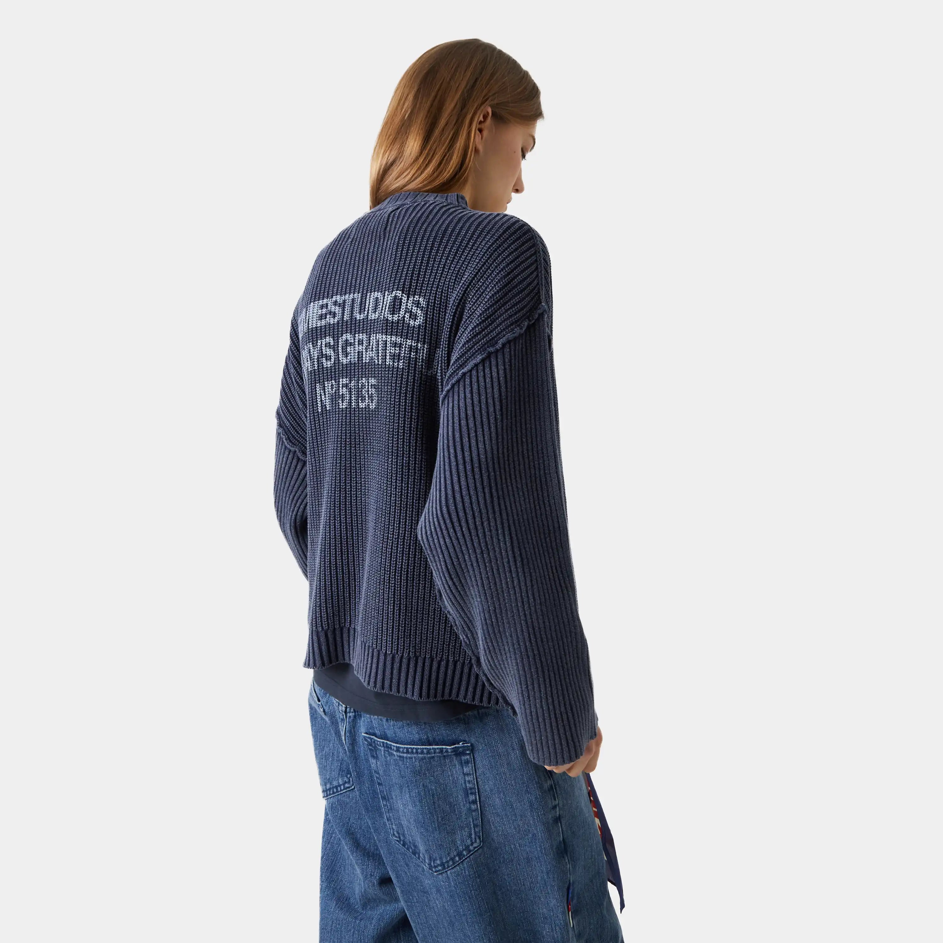 Collective Slate Blue Knit Sweater Knitwear eme