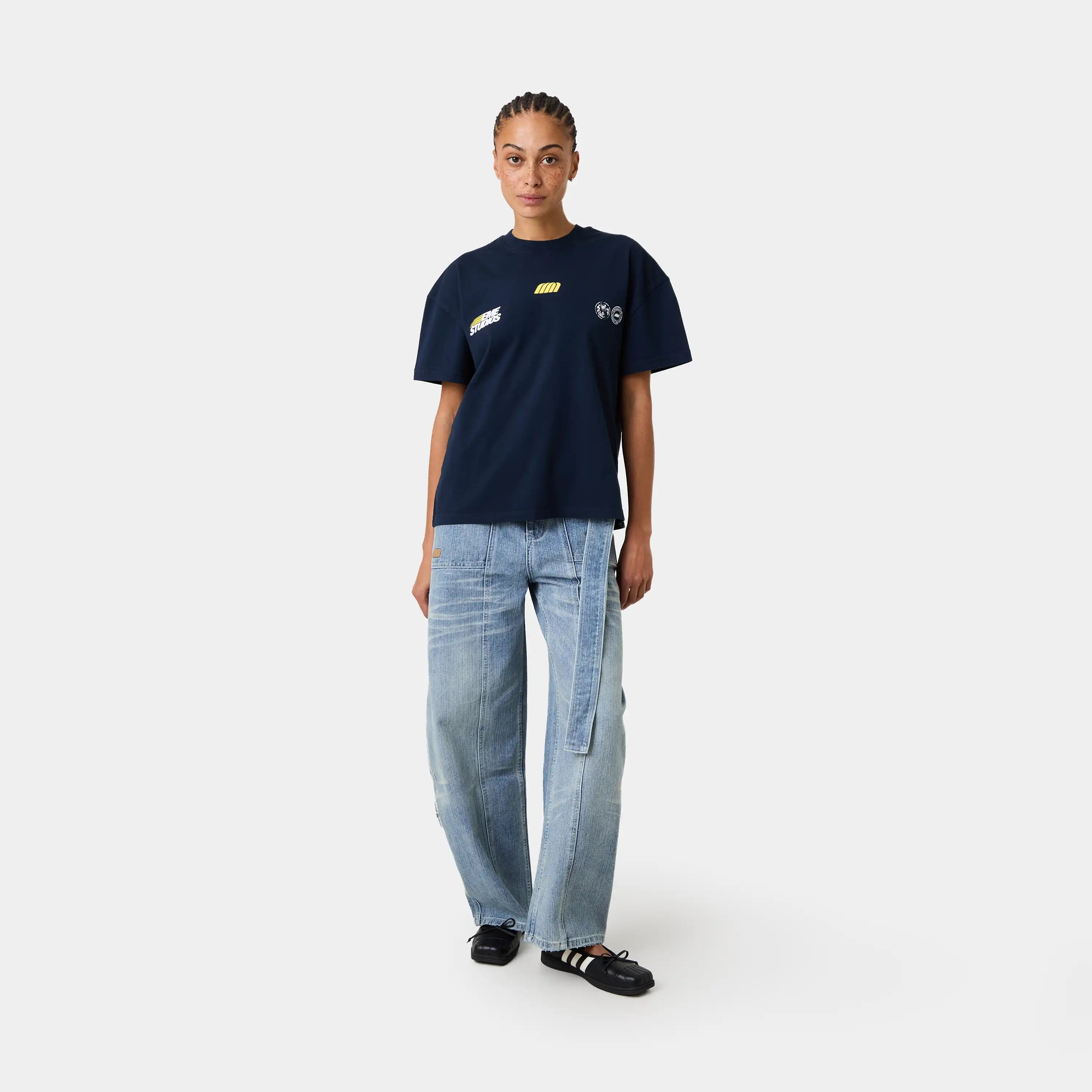 Ikko Navy Oversized Tee T-shirts Eme Studios
