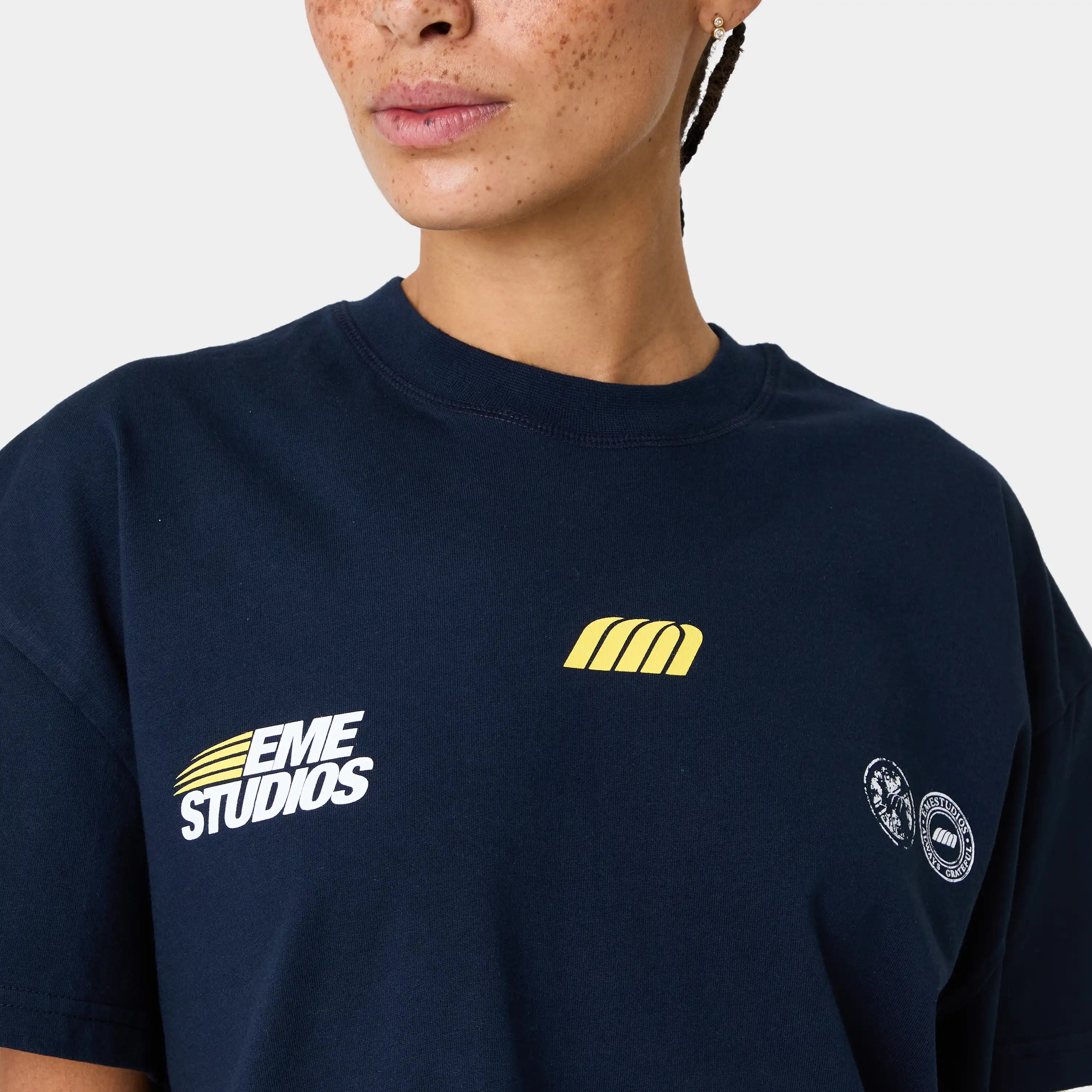 Ikko Navy Oversized Tee T-shirts Eme Studios