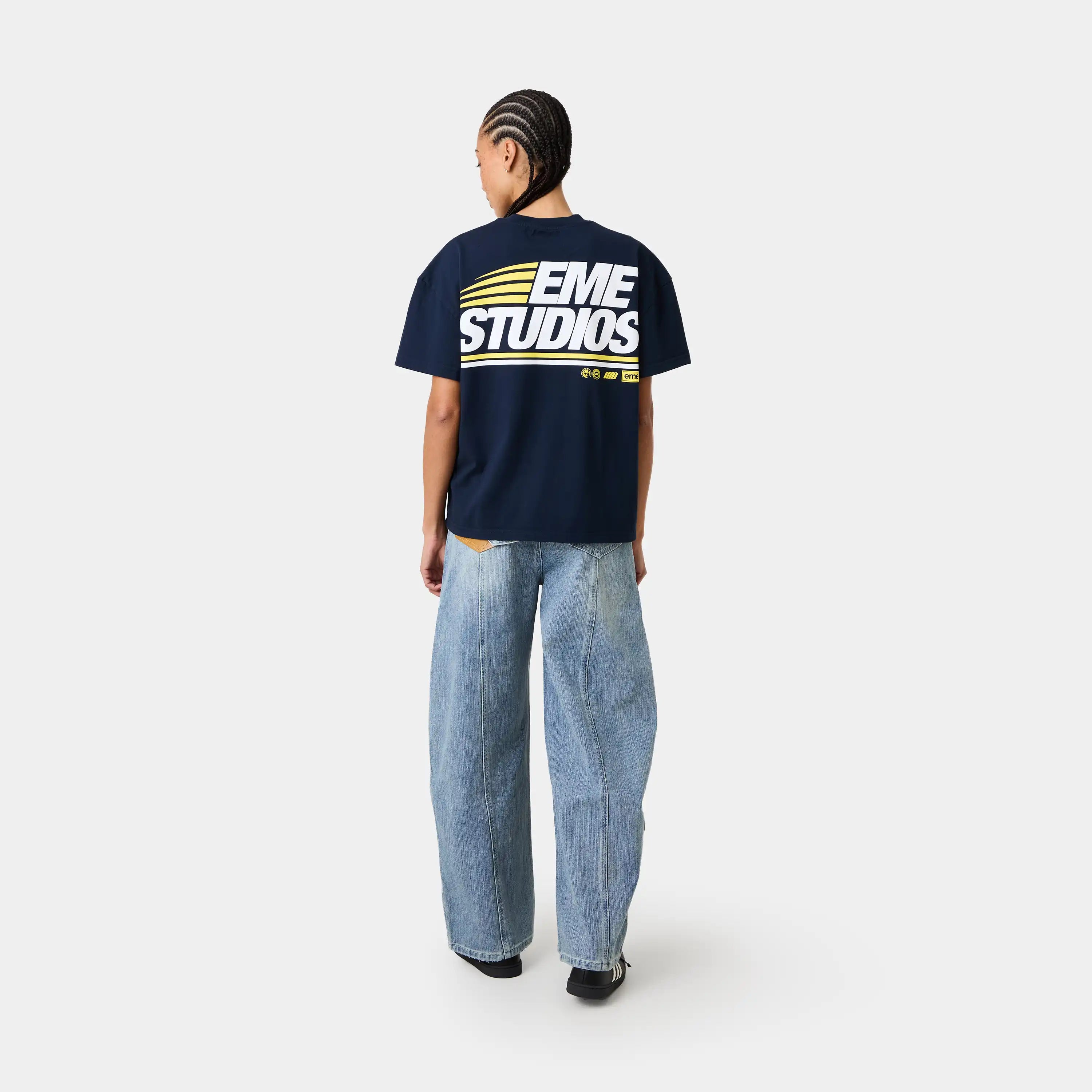 Ikko Navy Oversized Tee T-shirts Eme Studios