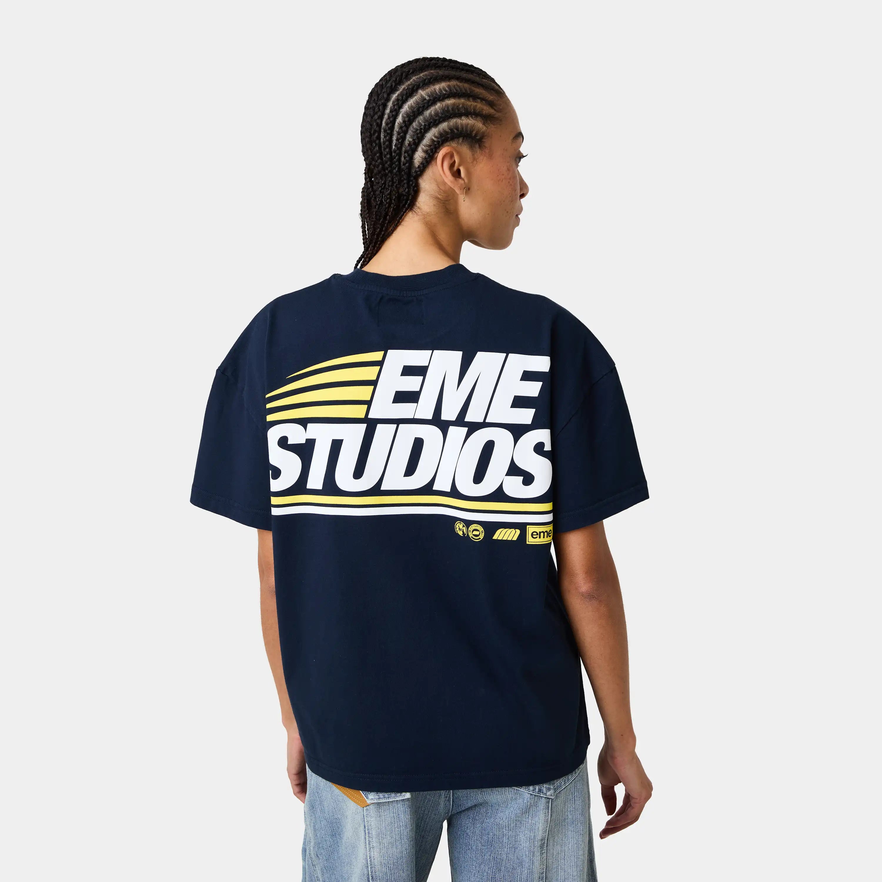 Ikko Navy Oversized Tee T-shirts Eme Studios