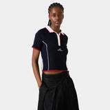 Fete Navy Knit Polo Woman Knitwear Eme Studios