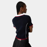 Fete Navy Knit Polo Woman Knitwear Eme Studios