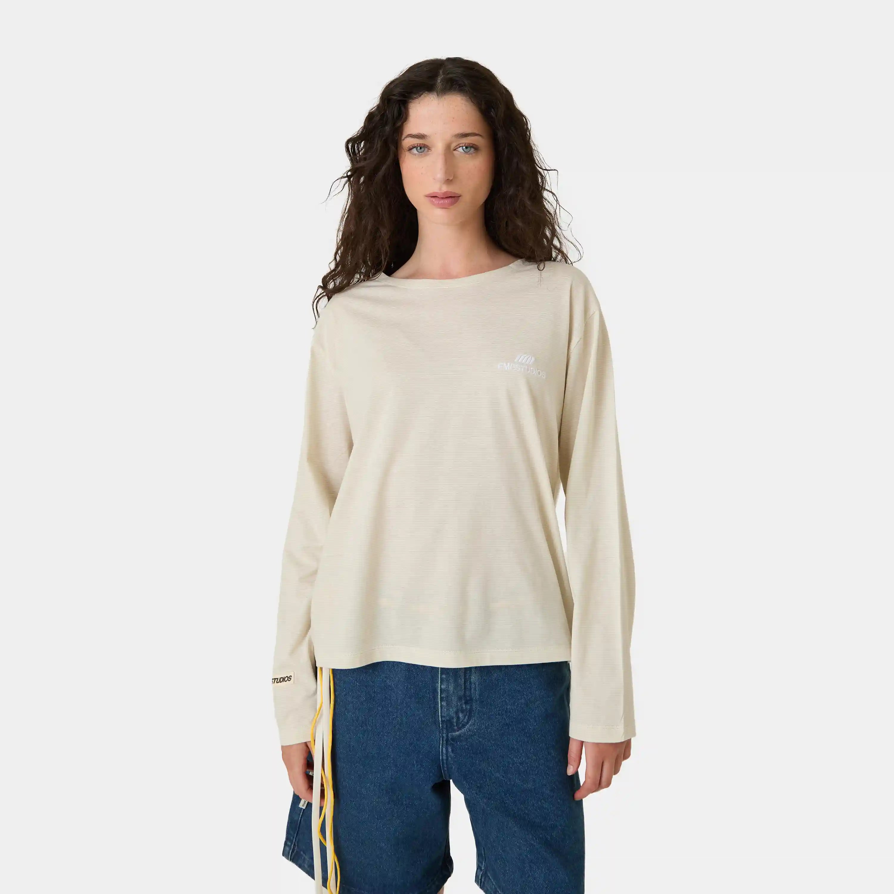 Rhodes Off Sand Long Sleeve T-shirts Eme Studios