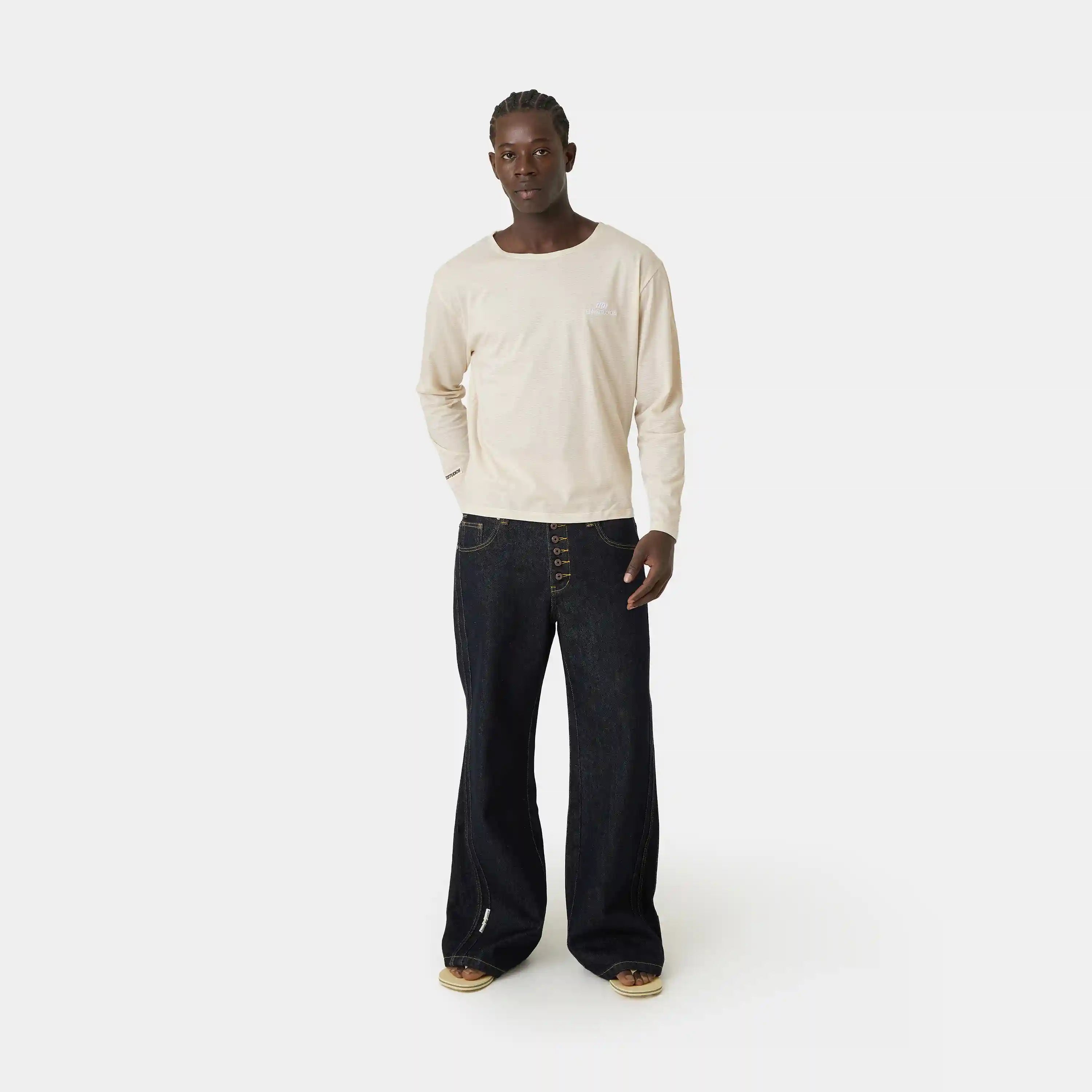 Rhodes Off Sand Long Sleeve T-shirts Eme Studios