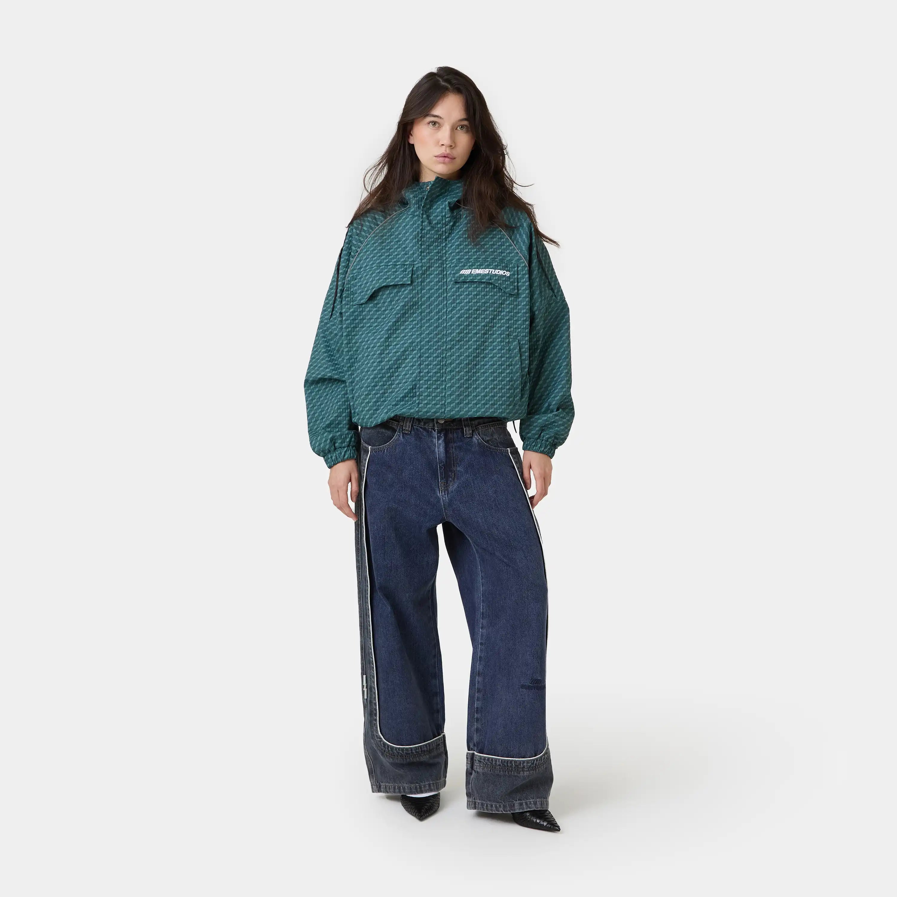 Echo Forest Grid Windbreaker Outerwear Eme Studios