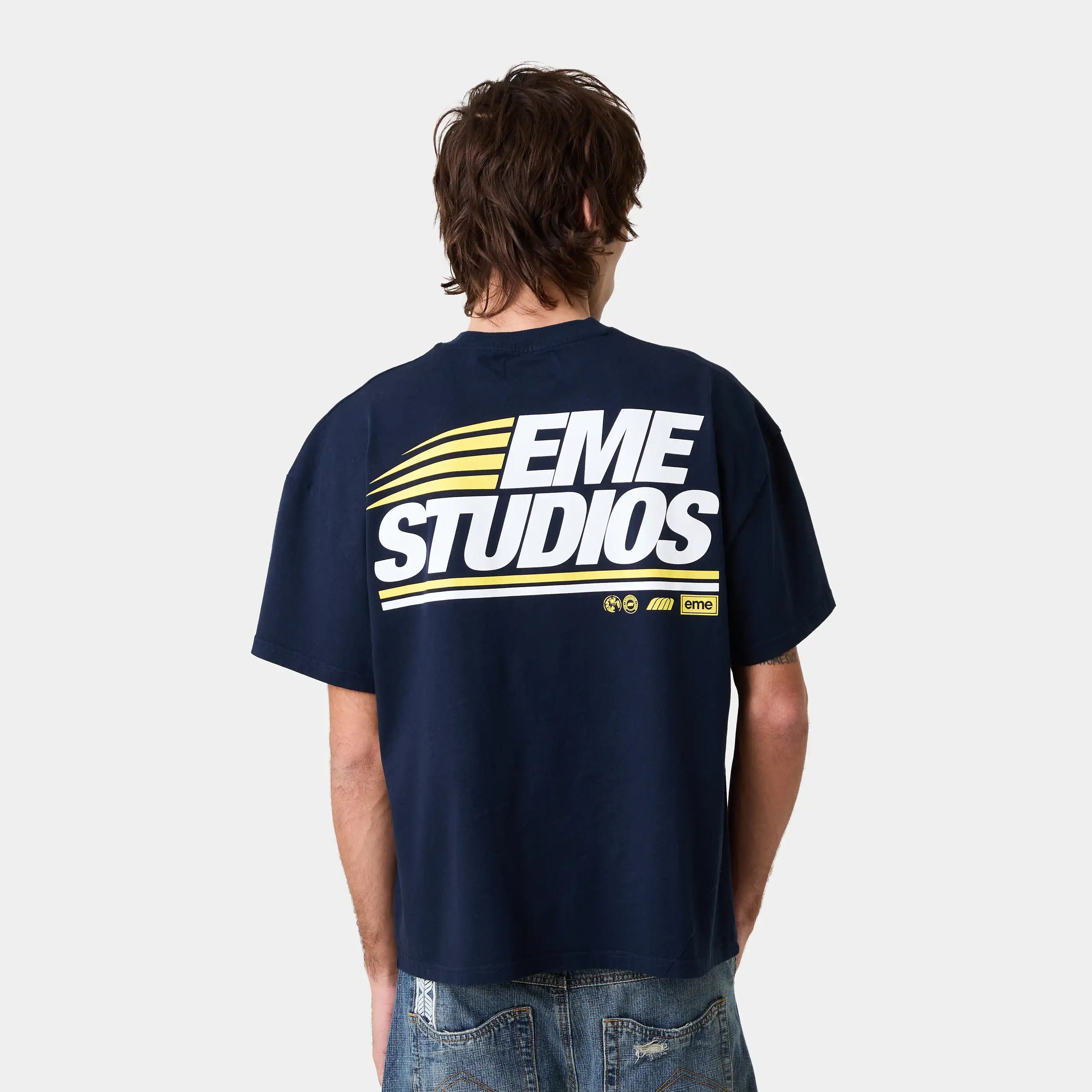 Ikko Navy Oversized Tee T-shirts Eme Studios