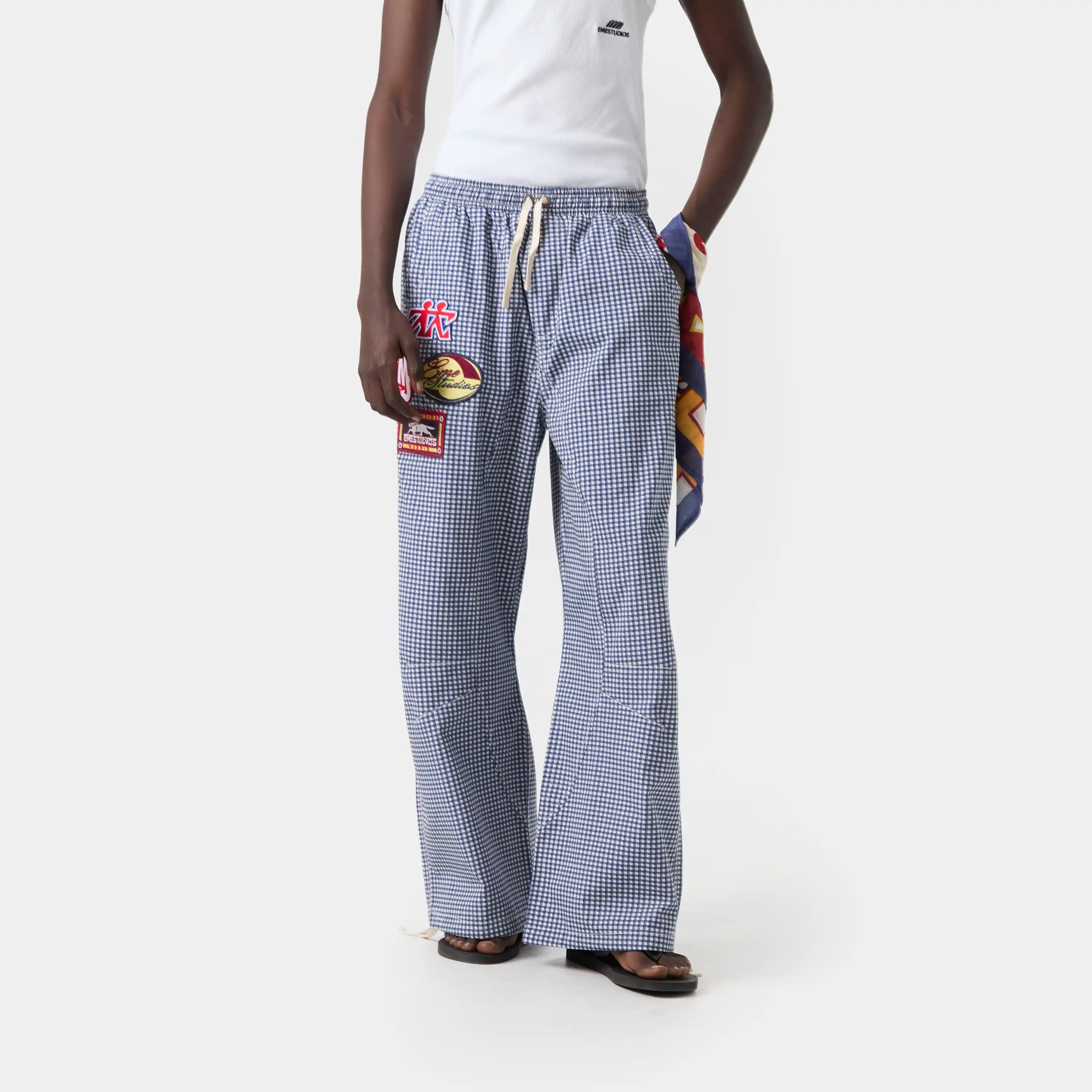 Patches Vichy Indigo Cargo Pants Pants eme