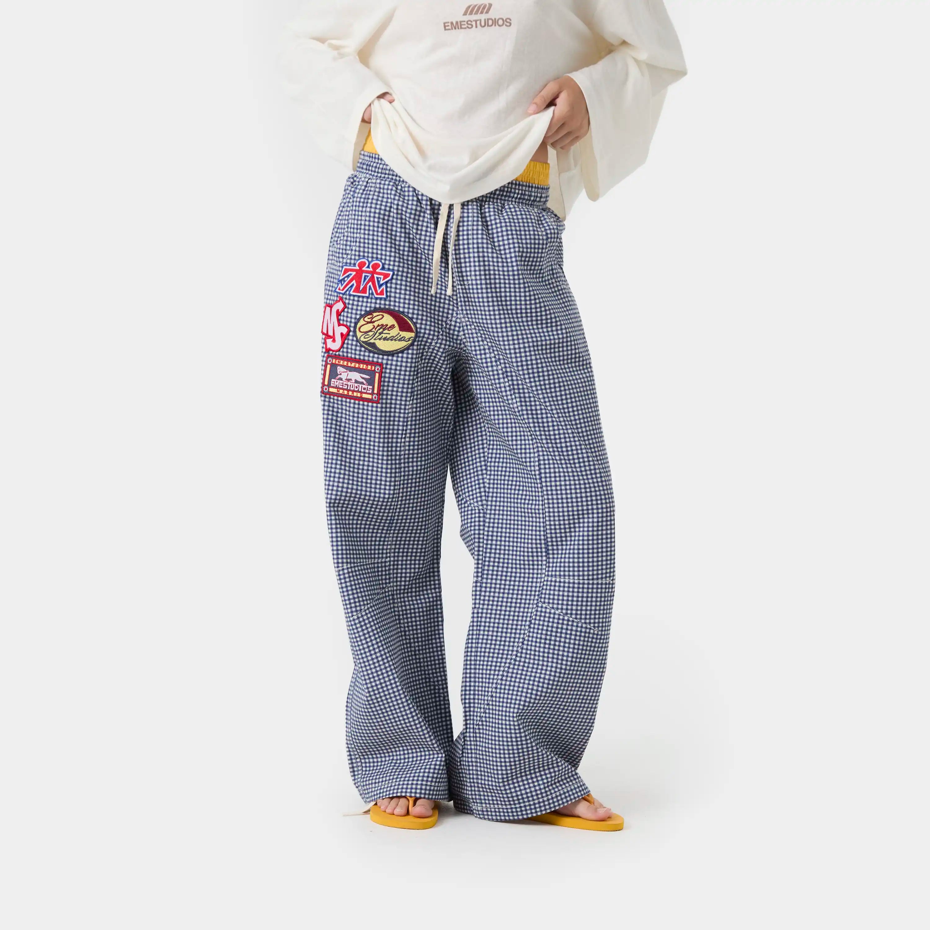 Patches Vichy Indigo Cargo Pants Pants eme
