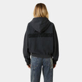 Waffle Navy Croped Boxy Full Zip Hoodies Eme Studios