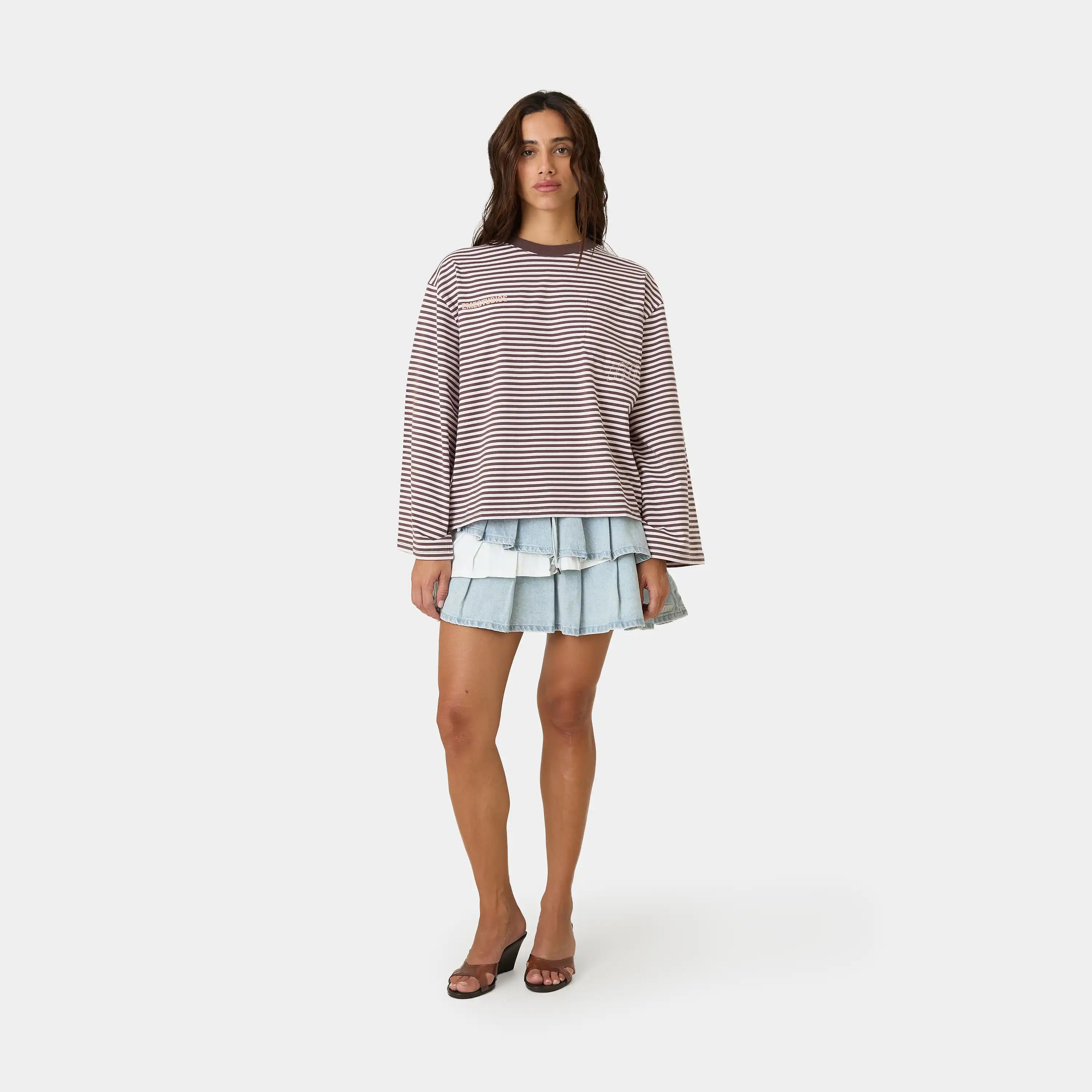 Cedar Fawn Striped Long Sleeve T-shirts Eme Studios
