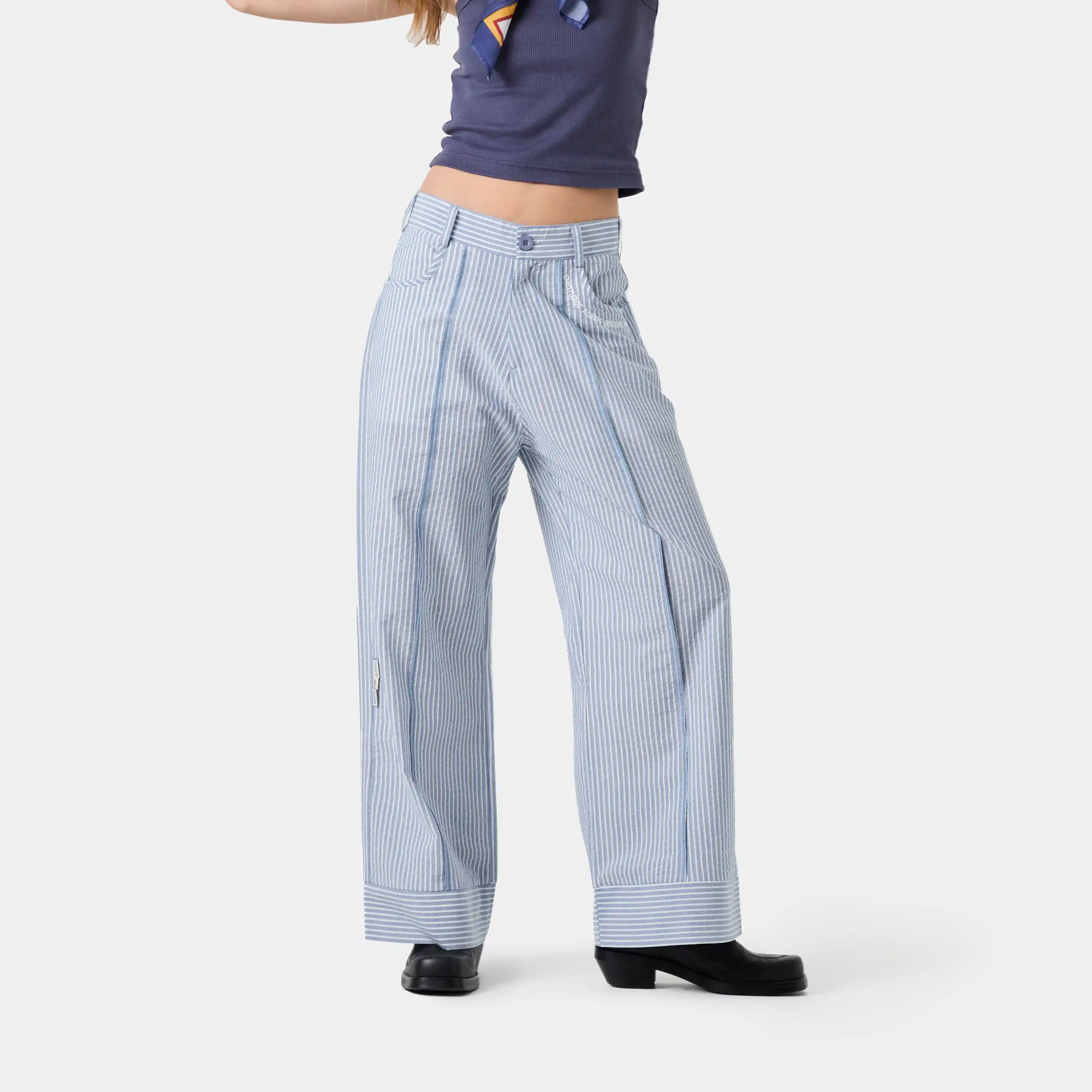Striped Frost Baggy Pants Pants eme