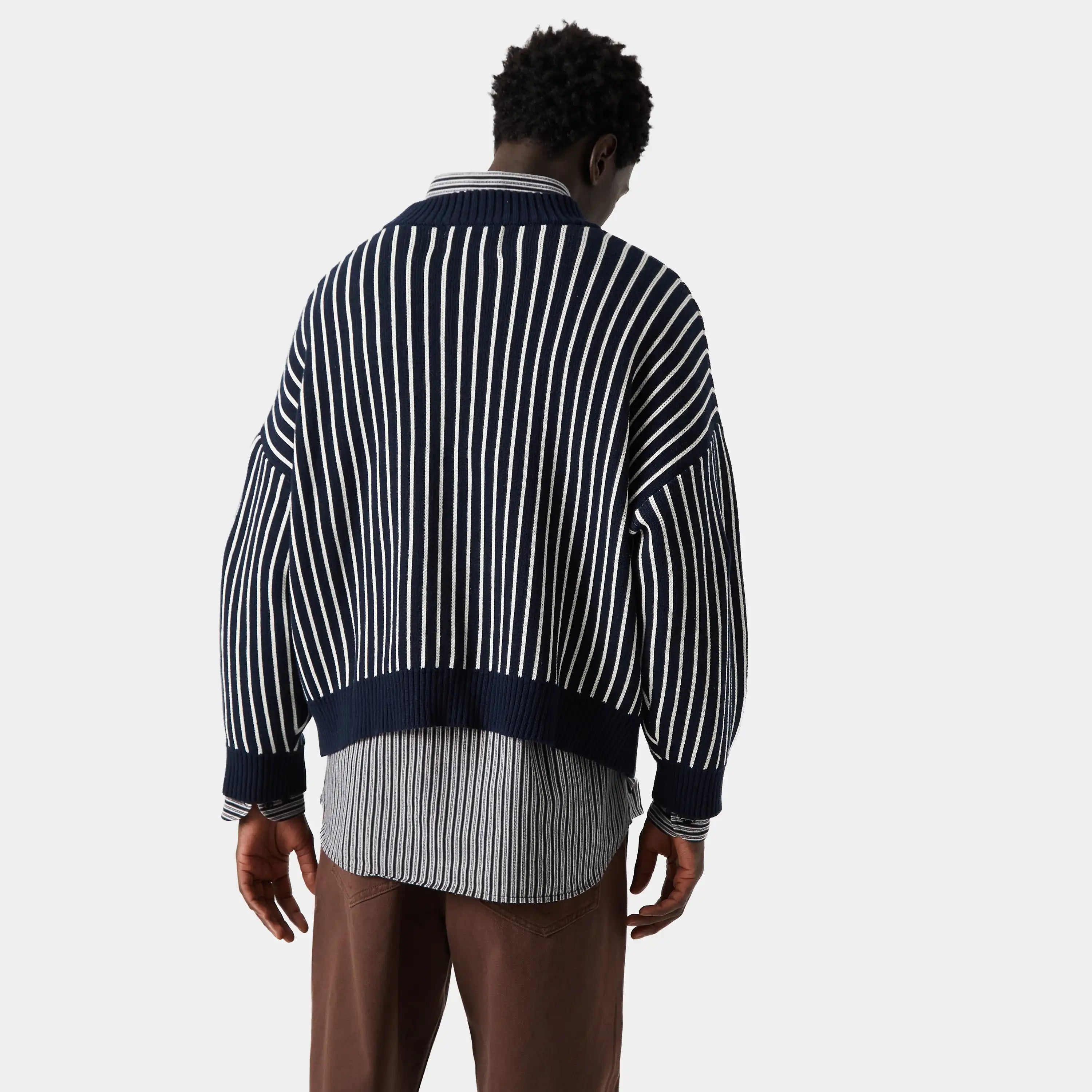 Badge Navy Stripes Knit Sweater Knitwear eme